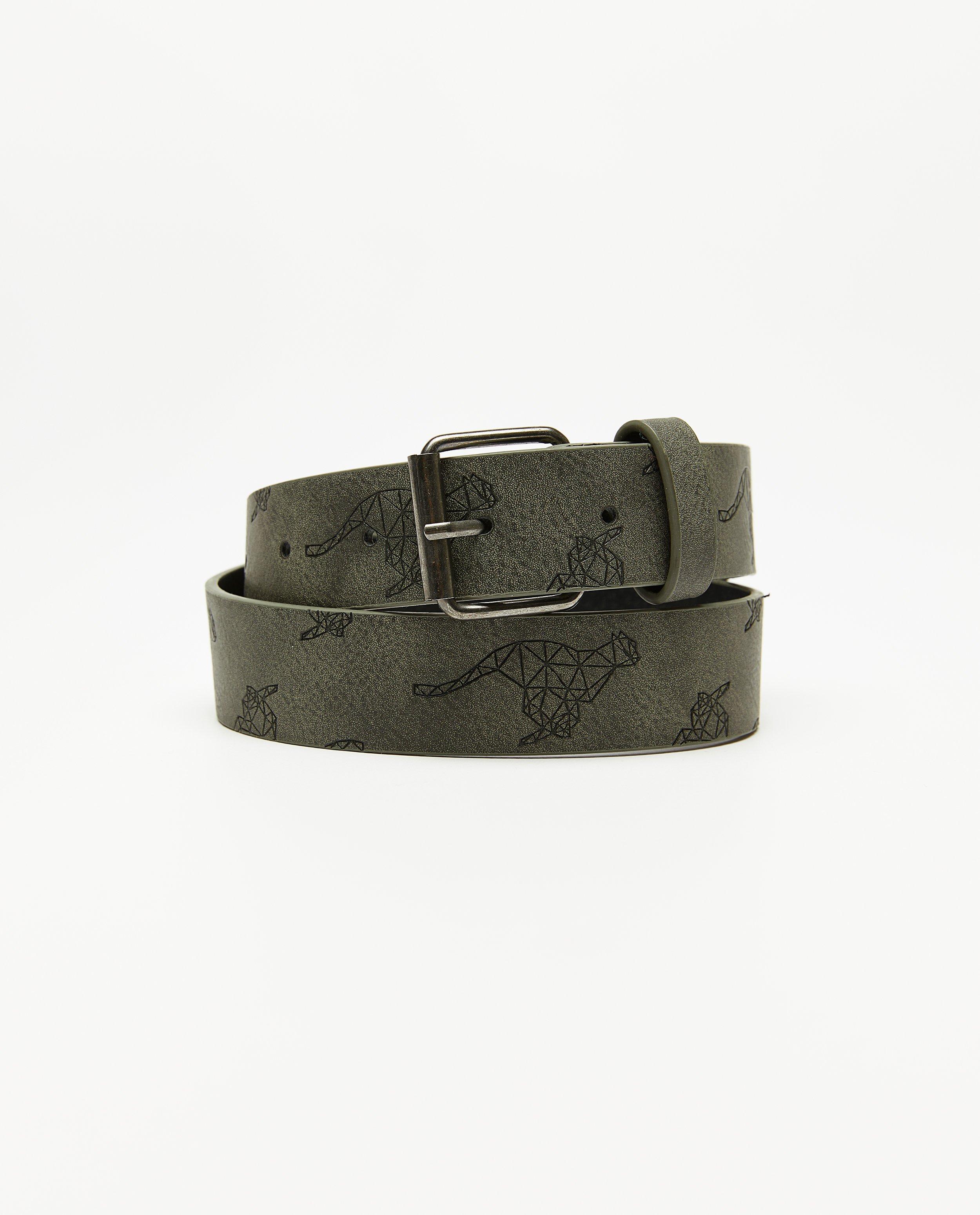 Donkergroene riem met print - null - Kidz Nation