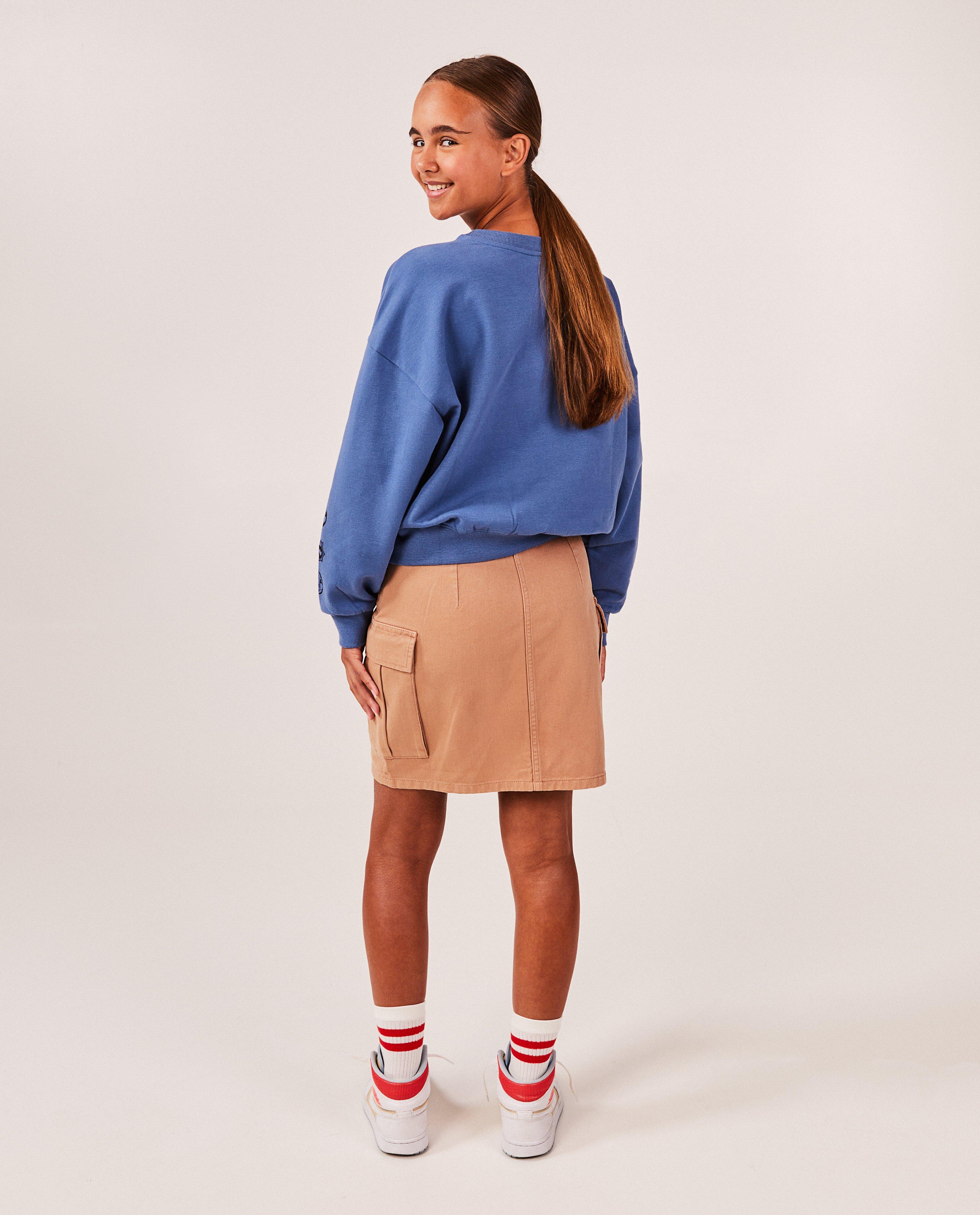 Blauwe sweater met print - Product Detail - donkerblauw - afbeelding nummer 3