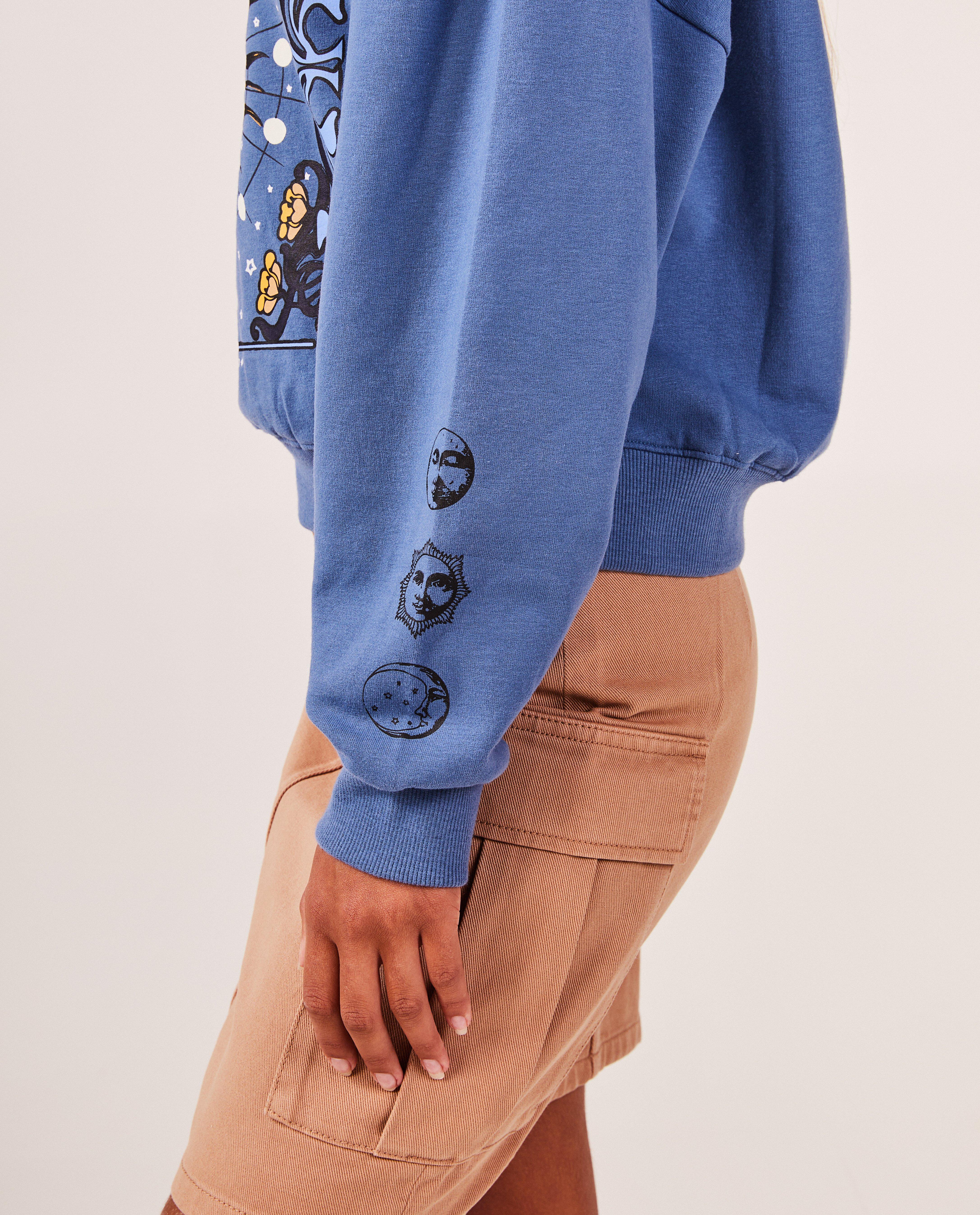 Blauwe sweater met print - Product Detail - donkerblauw - afbeelding nummer 4