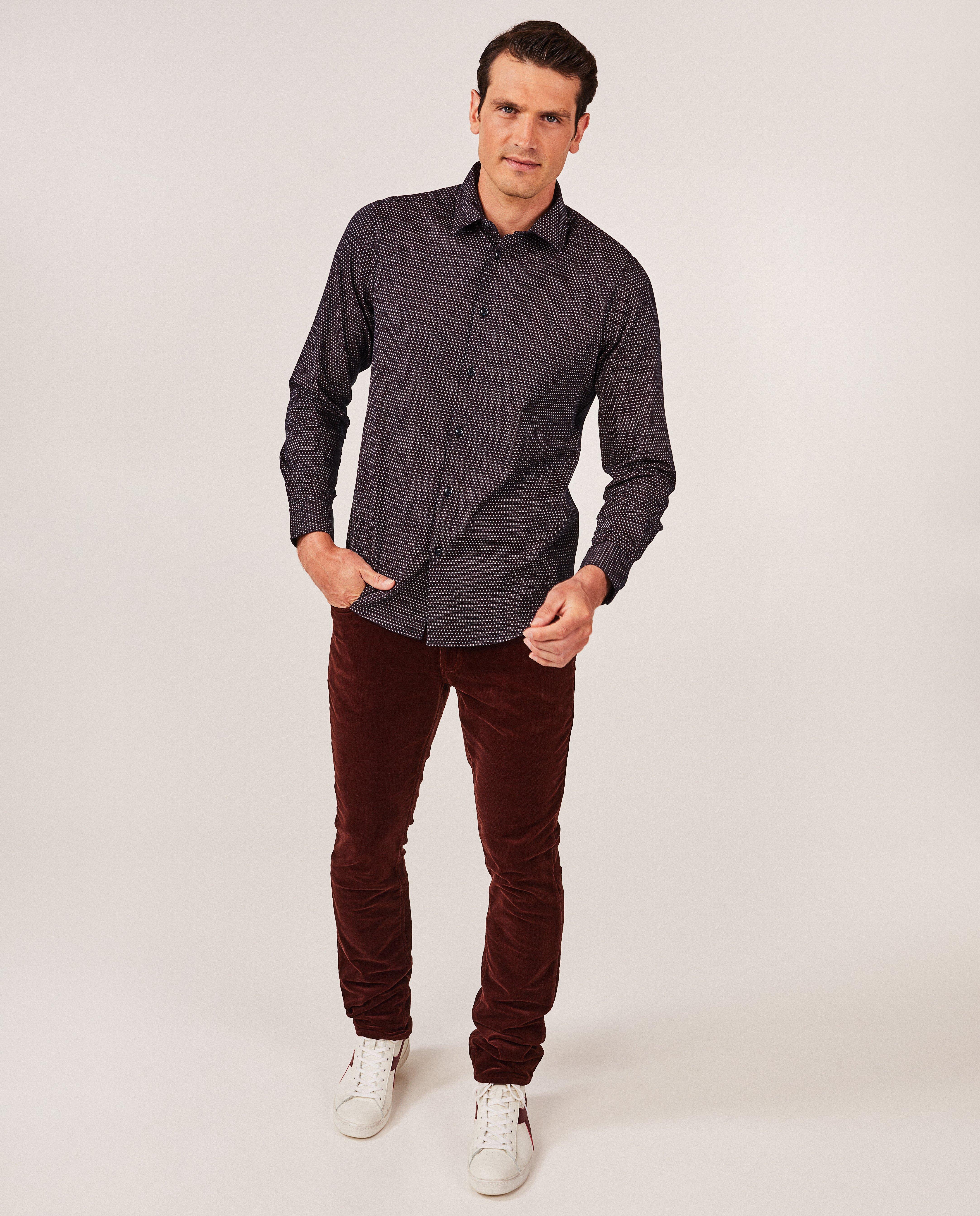 Hemd met microprint, slim fit - null - Hampton Bays