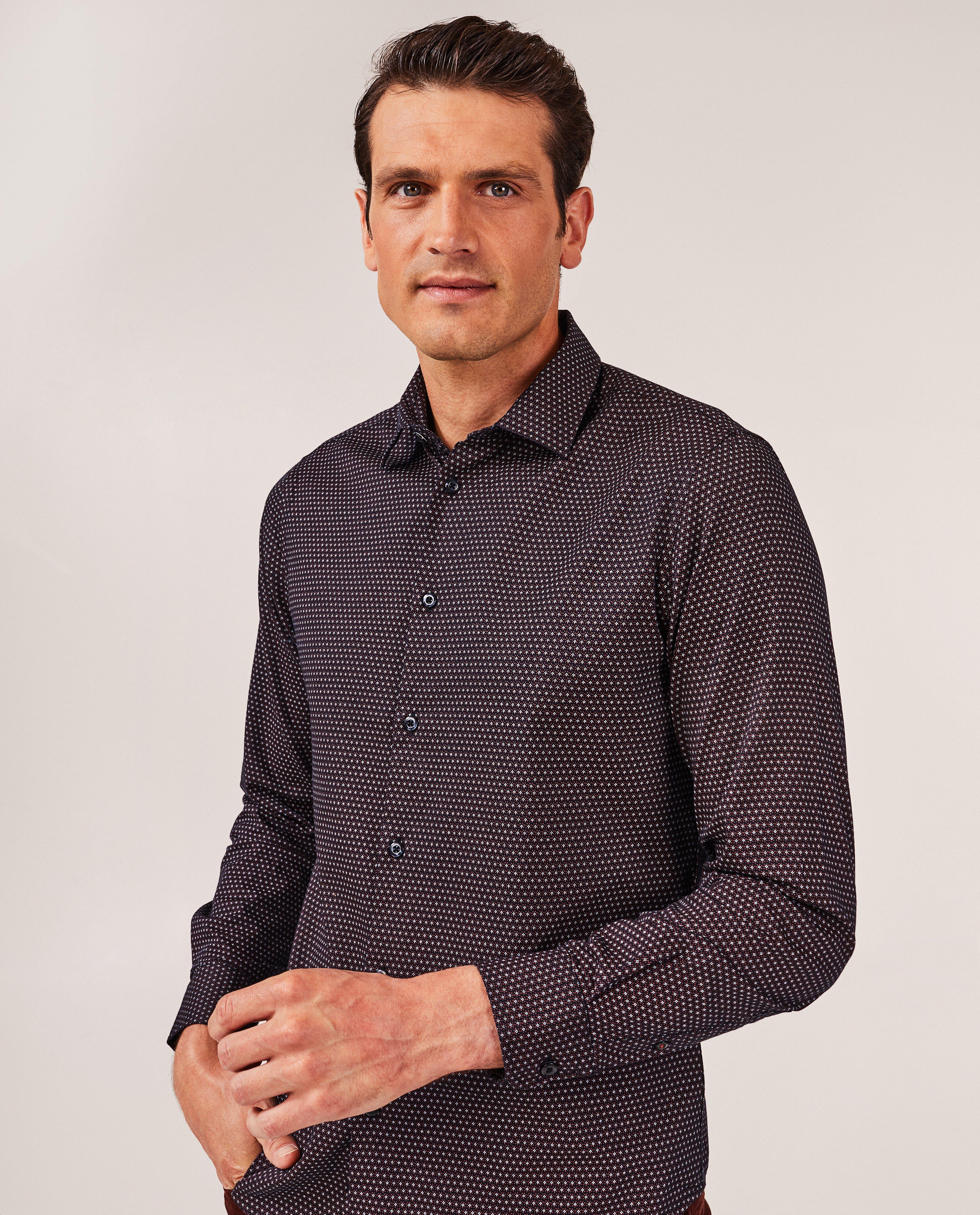 Hemden - Hemd met microprint, slim fit