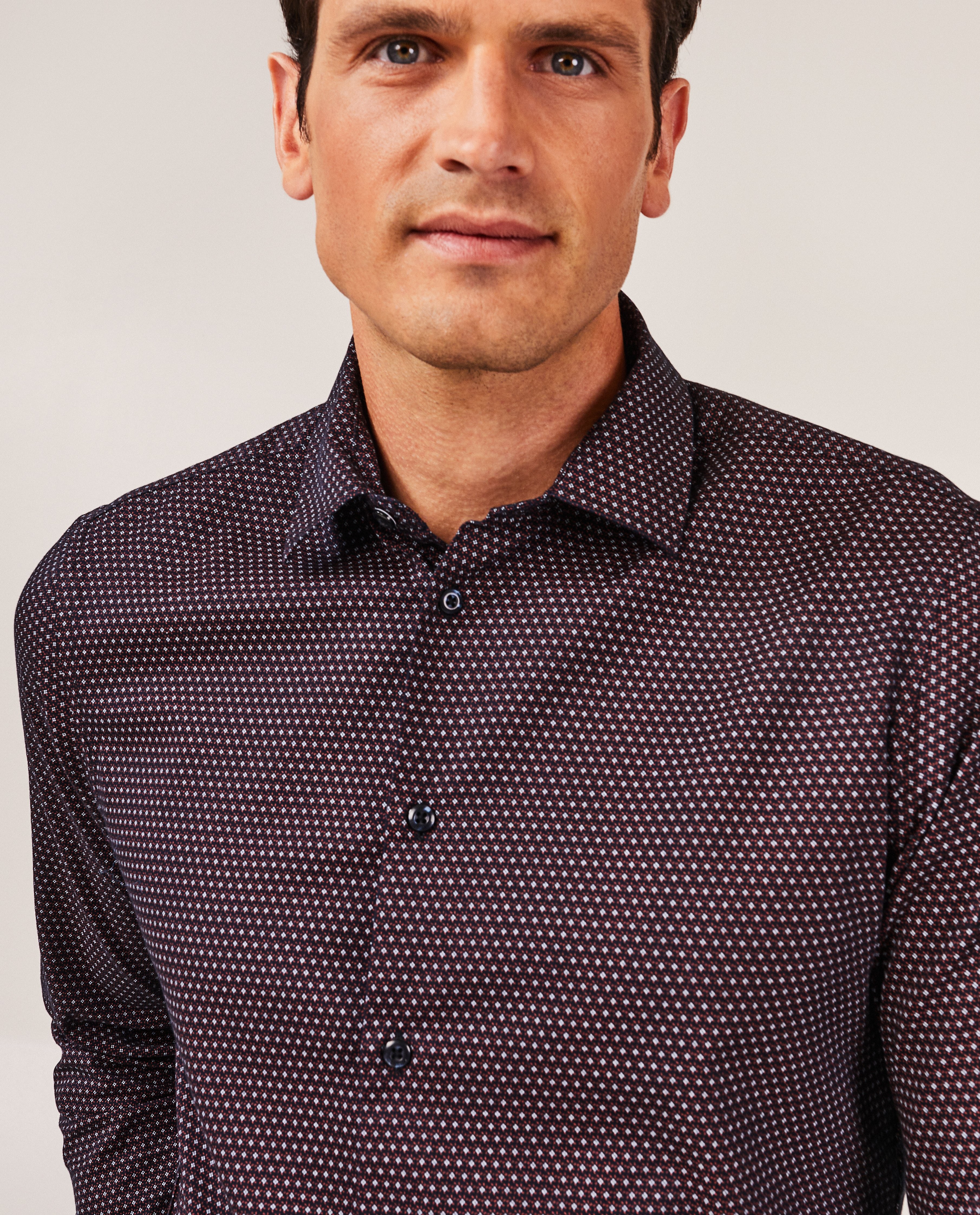 Hemden - Hemd met microprint, slim fit