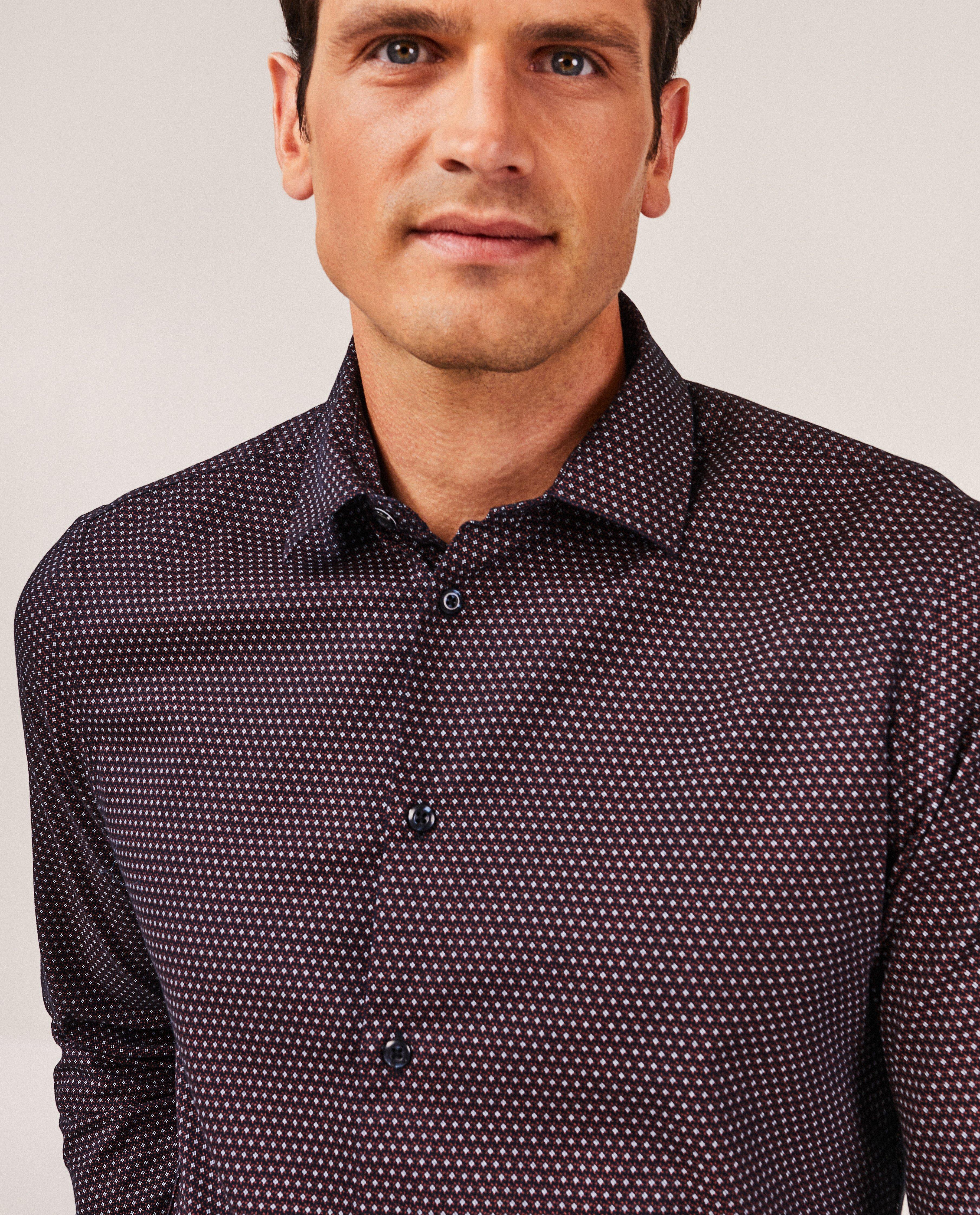 Hemden - Hemd met microprint, slim fit