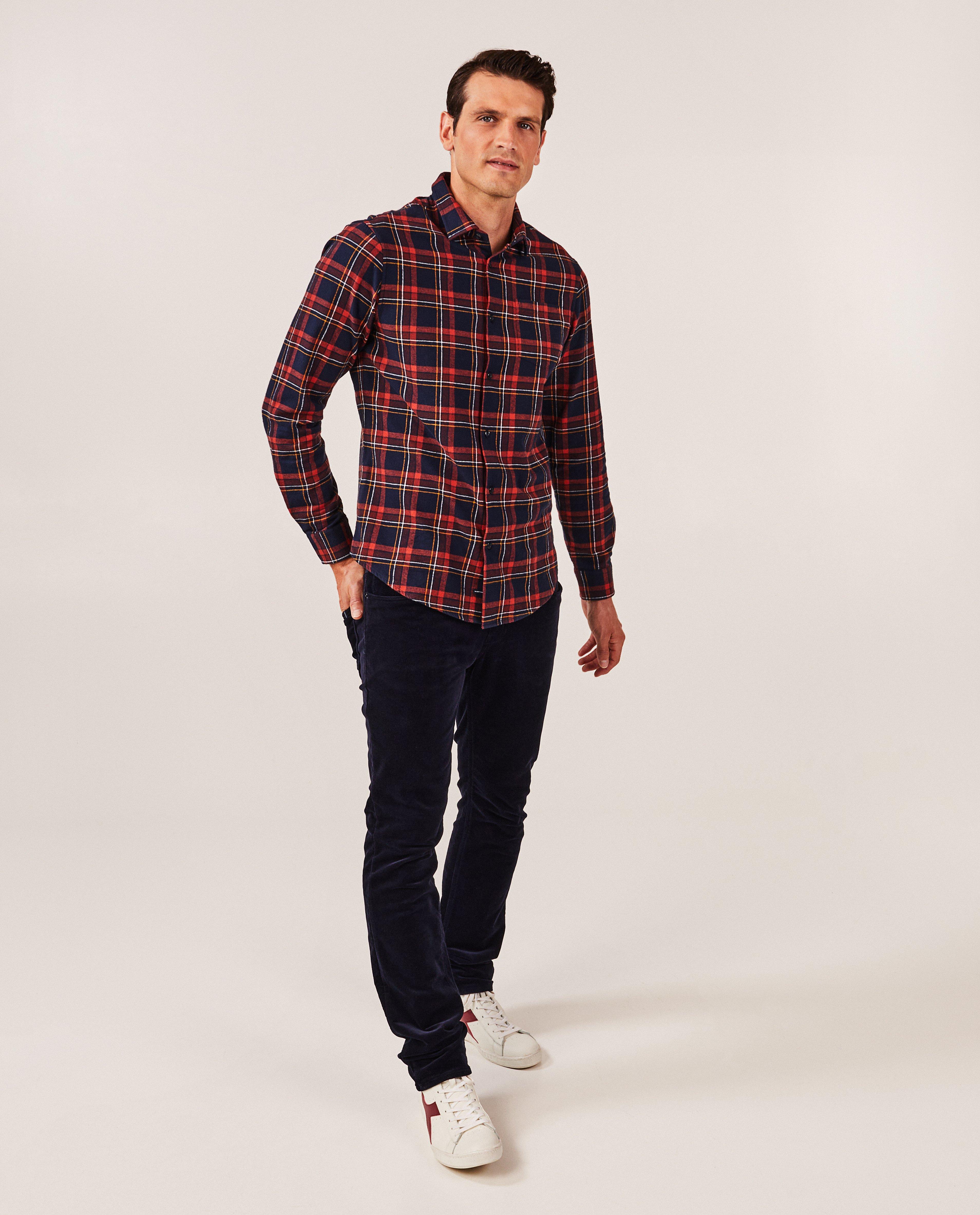Flanellen hemd, slim fit - null - Hampton Bays