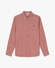 Hemden - Roze flanellen hemd, slim fit