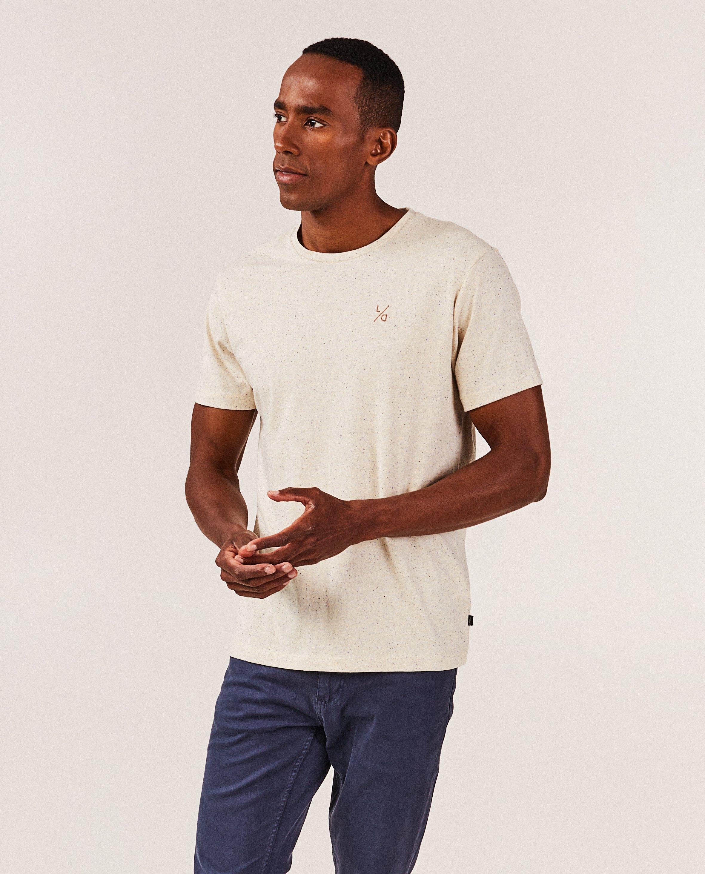 T-shirt beige à mouchetures - Détails du produit - gris clair - image numéro 1