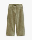 Pantalons - Pantalon vert en velours côtelé