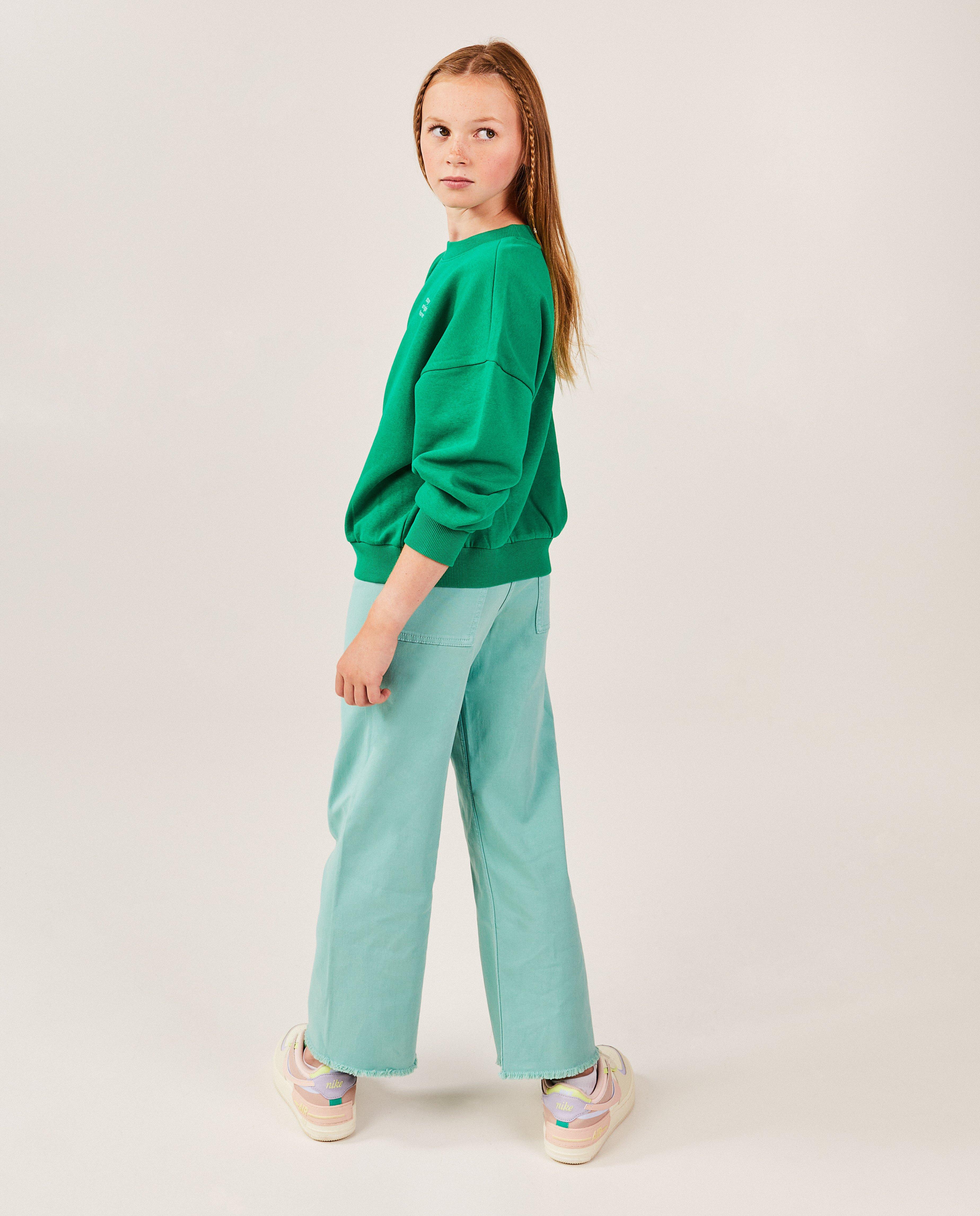Sweaters - Groene sweater met opschrift