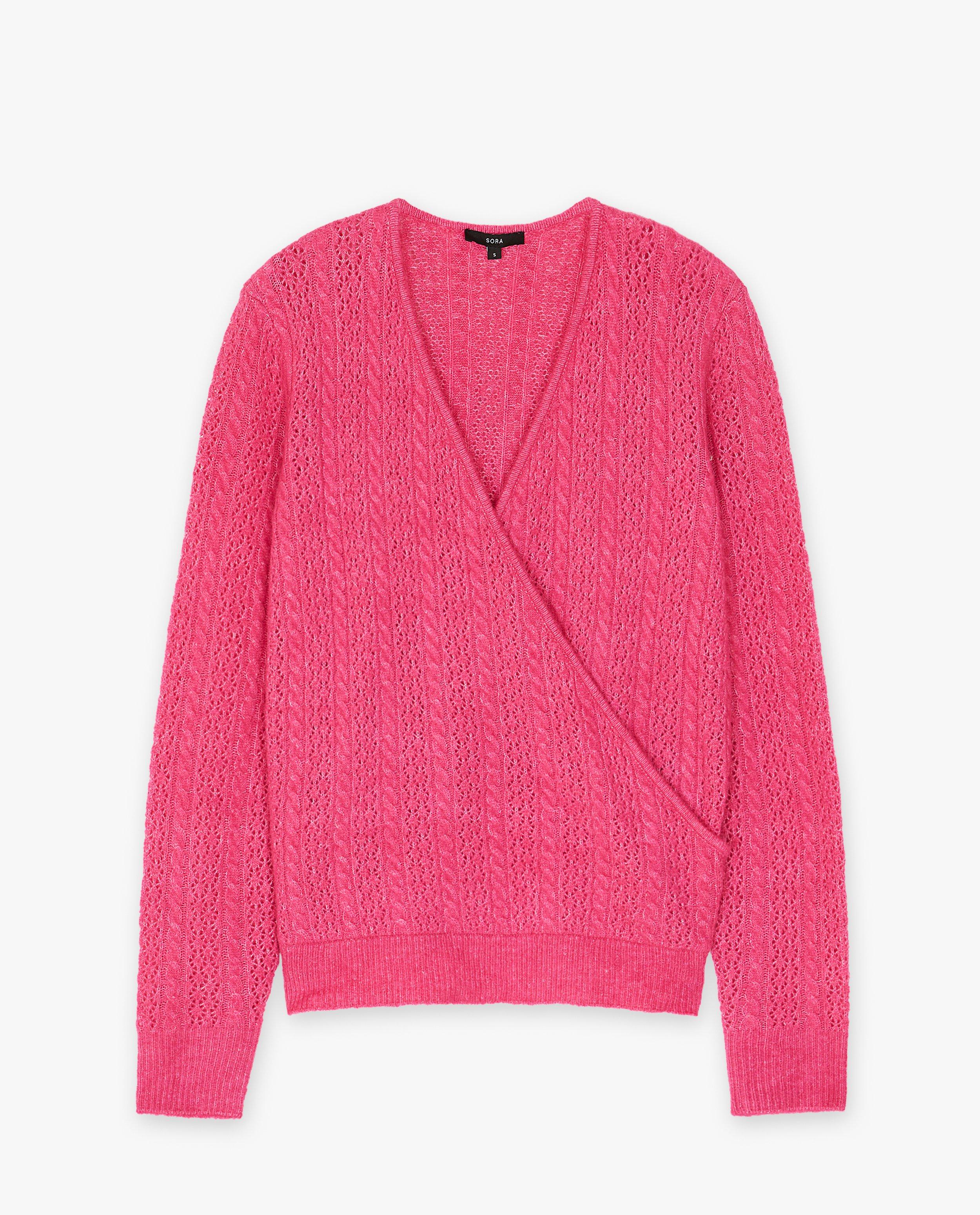 Roze trui met ajour - null - Sora