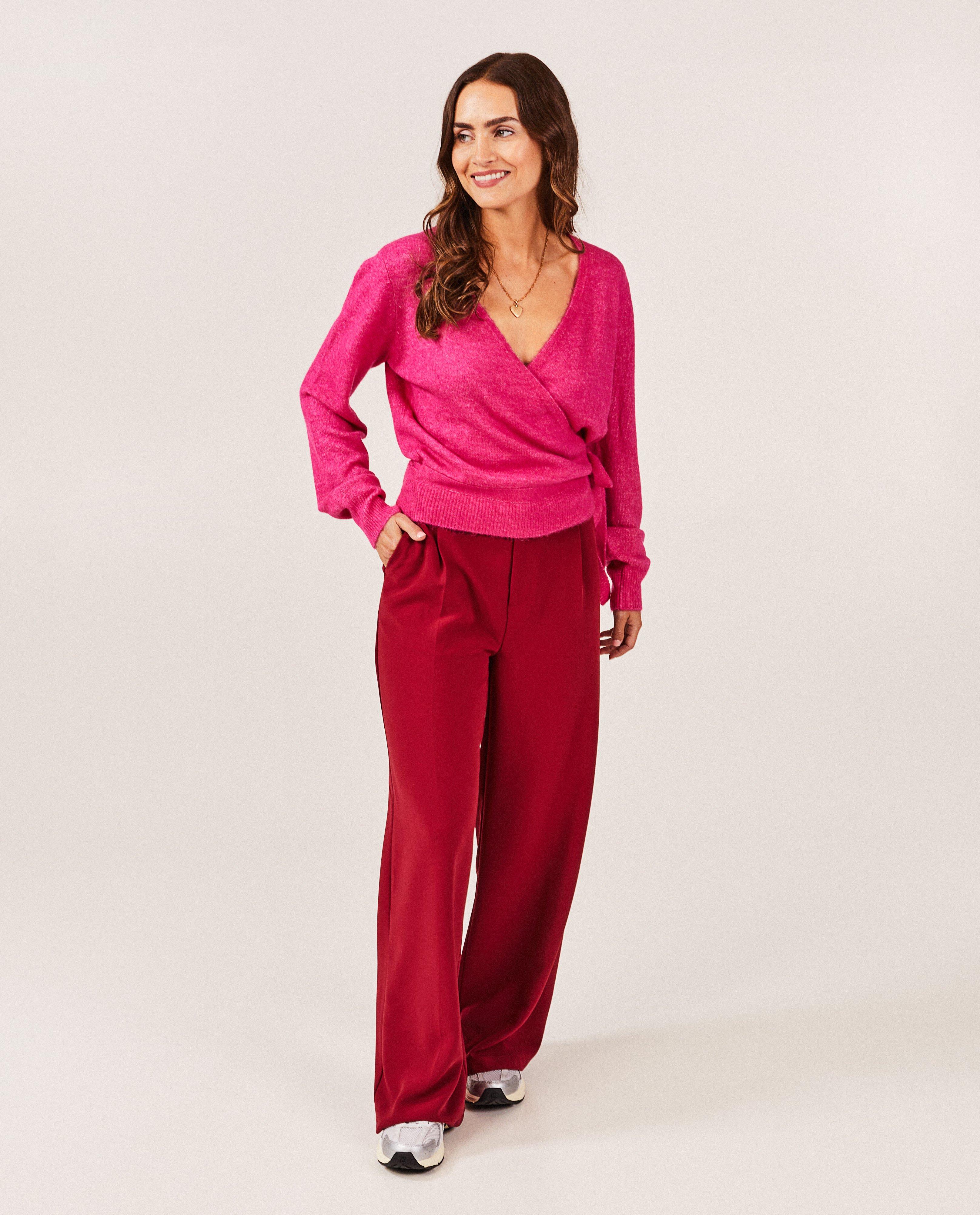 Cardigan rose à col croisé - null - Sora
