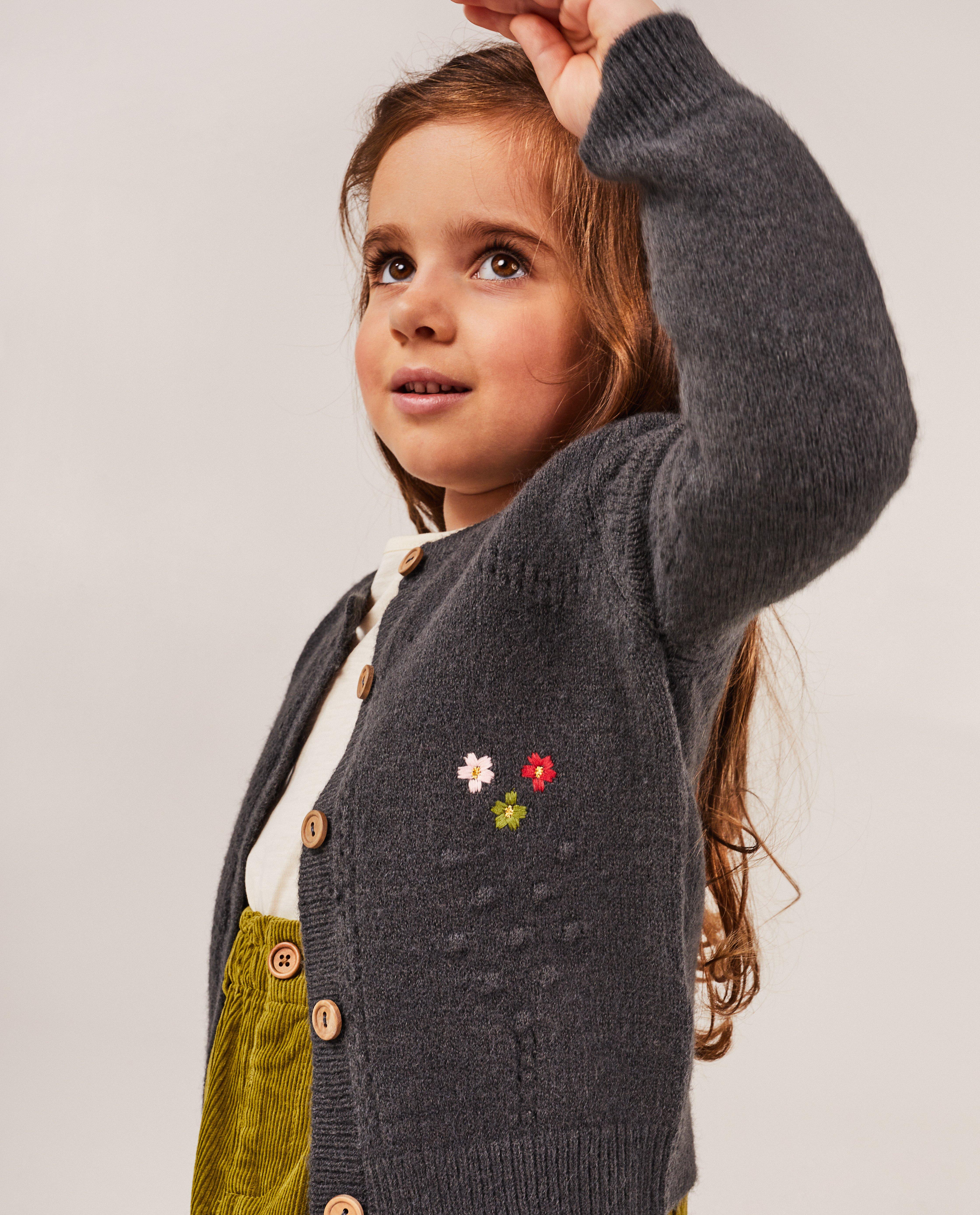 Donkergroene cardigan met reliëf - null - Milla Star