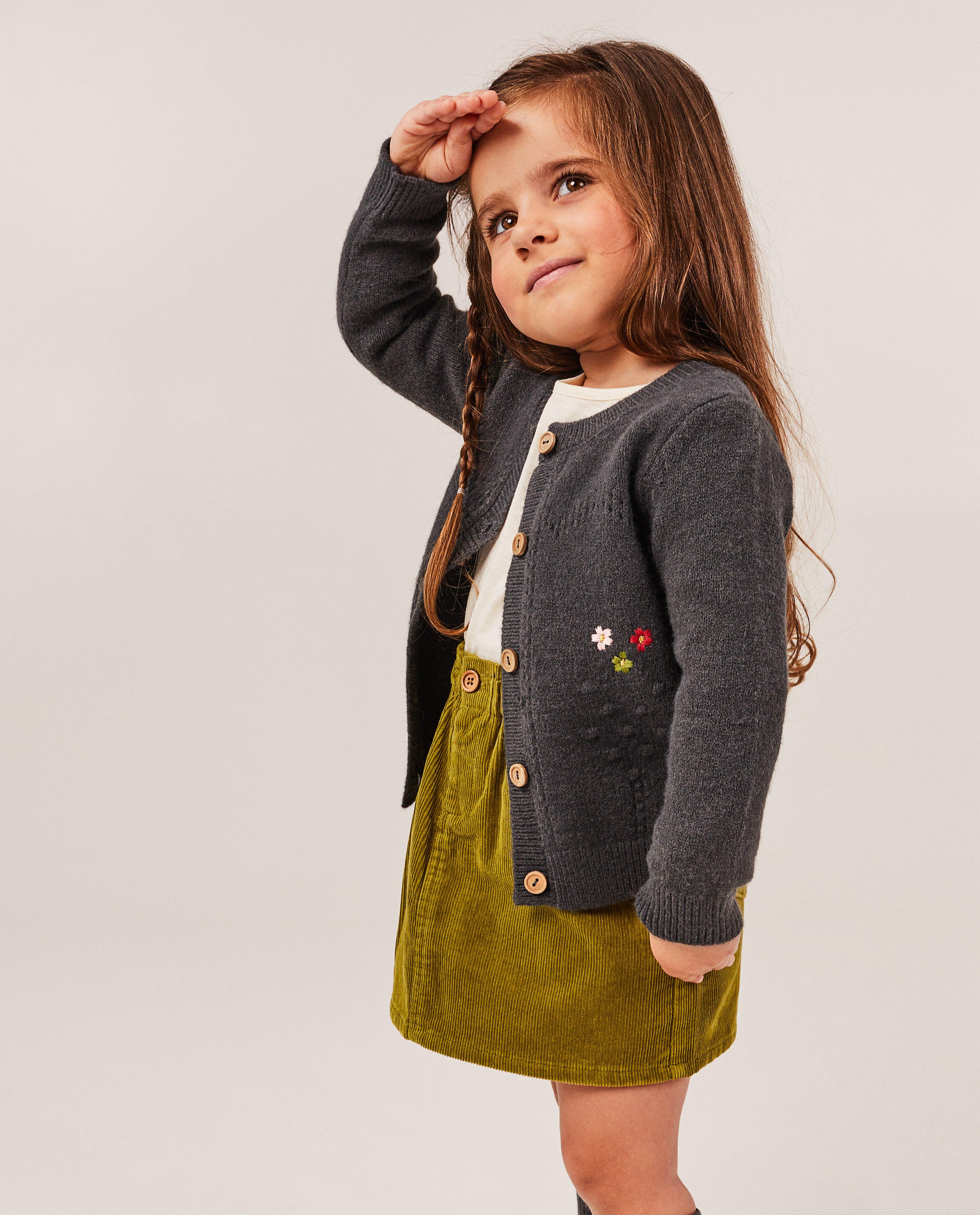 Cardigan - Donkergroene cardigan met reliëf