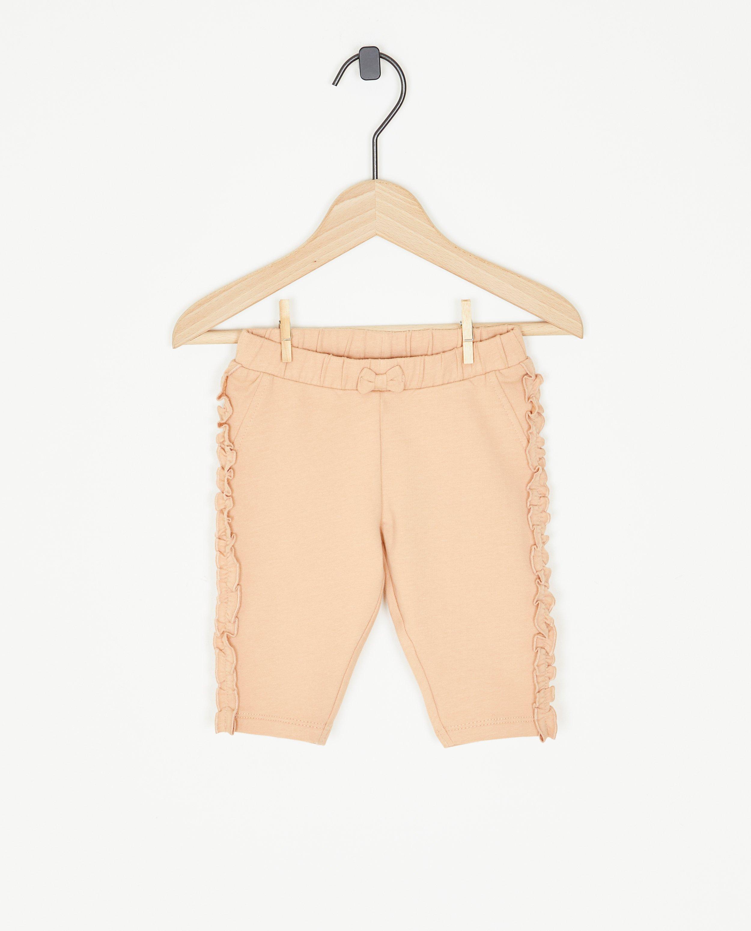 Roze broek met rucheboordjes - null - Newborn 50-68