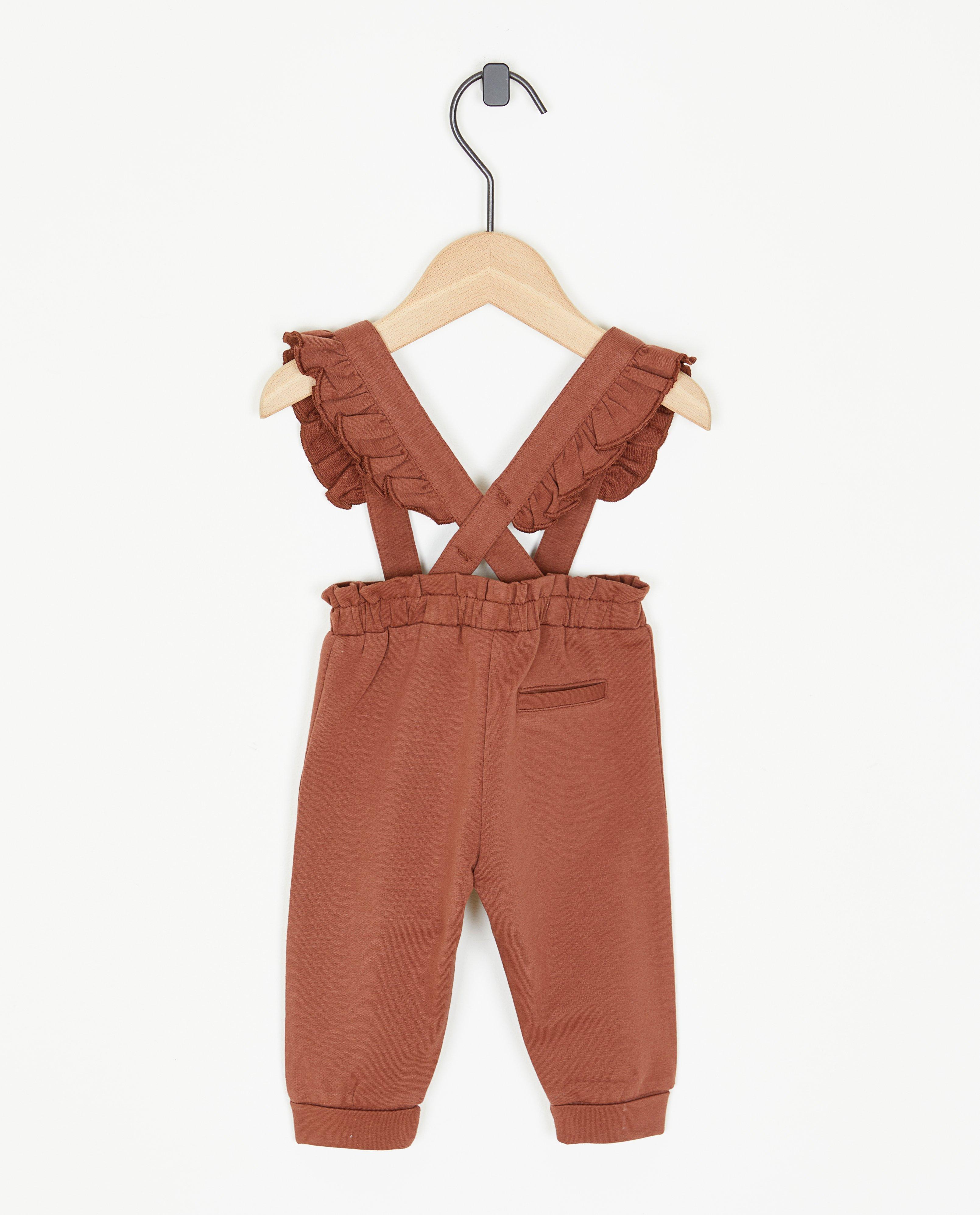 Broeken - Bruine broek met afneembare bretellen