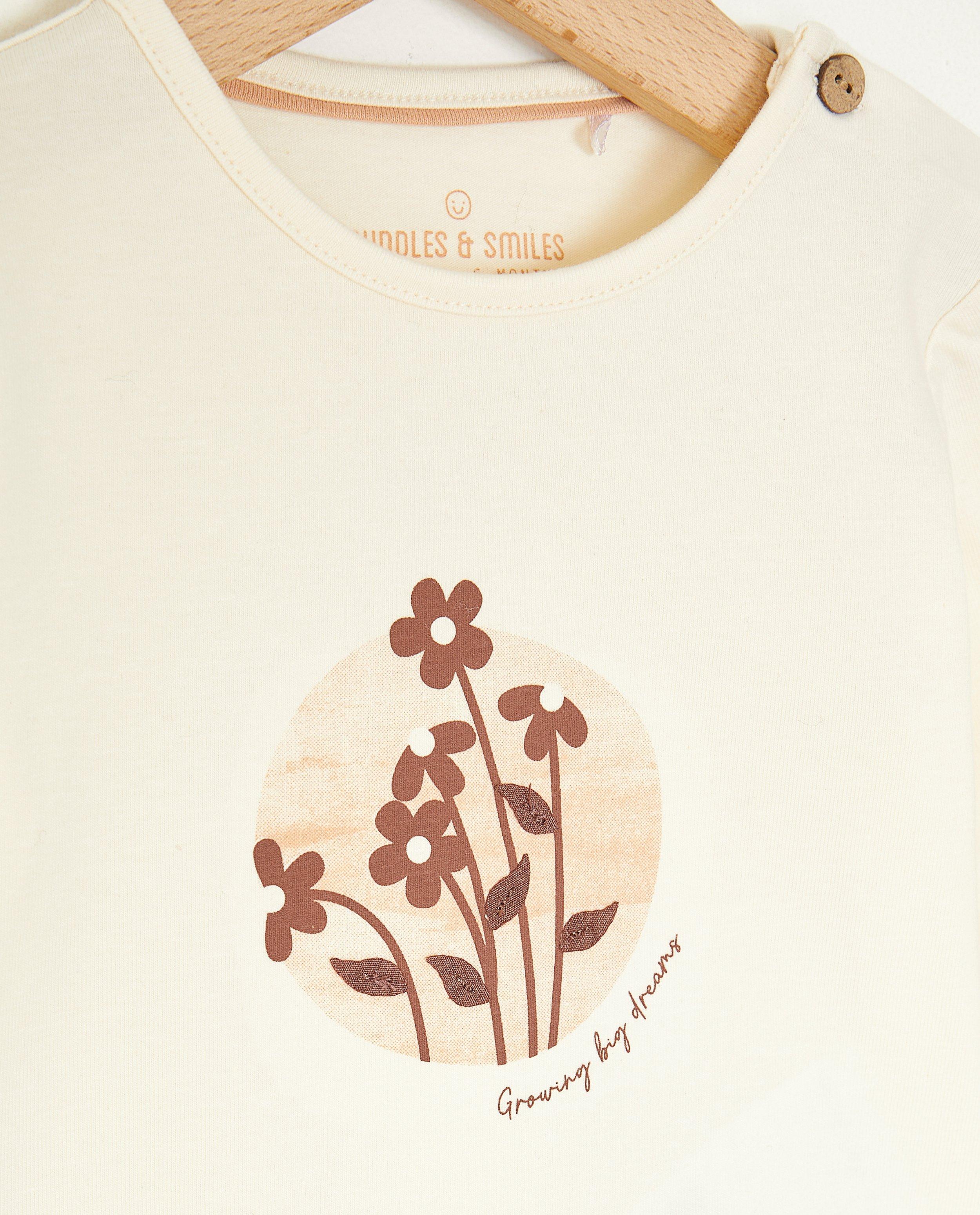 T-shirts - Longsleeve met bloemenprint