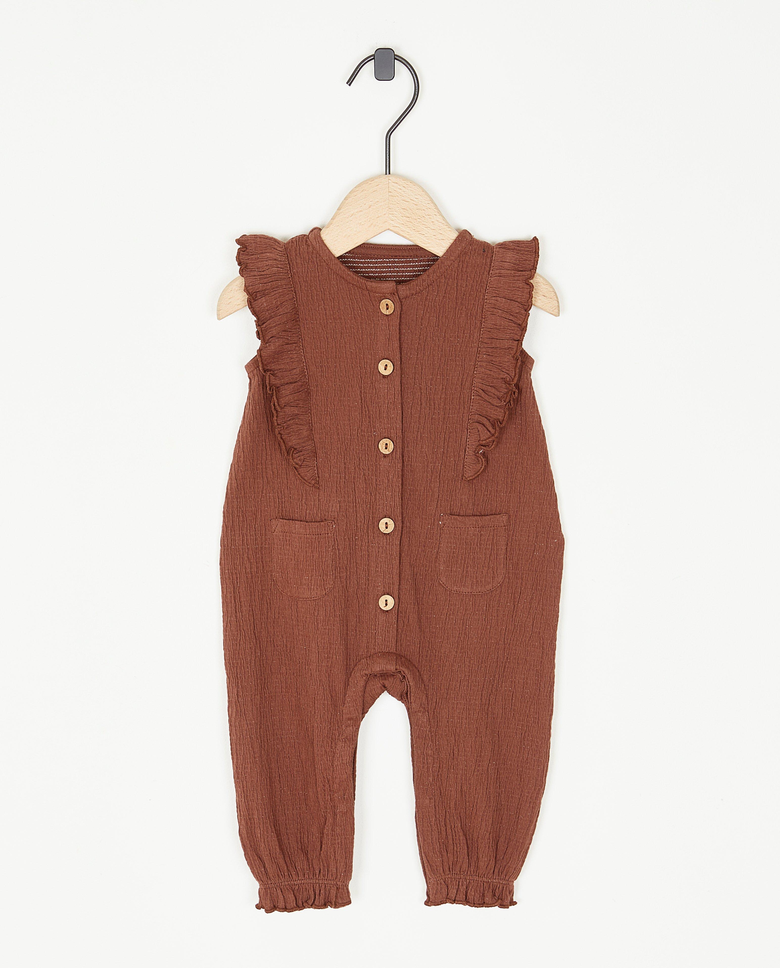 Combinaison brune structurée - null - Newborn 50-68