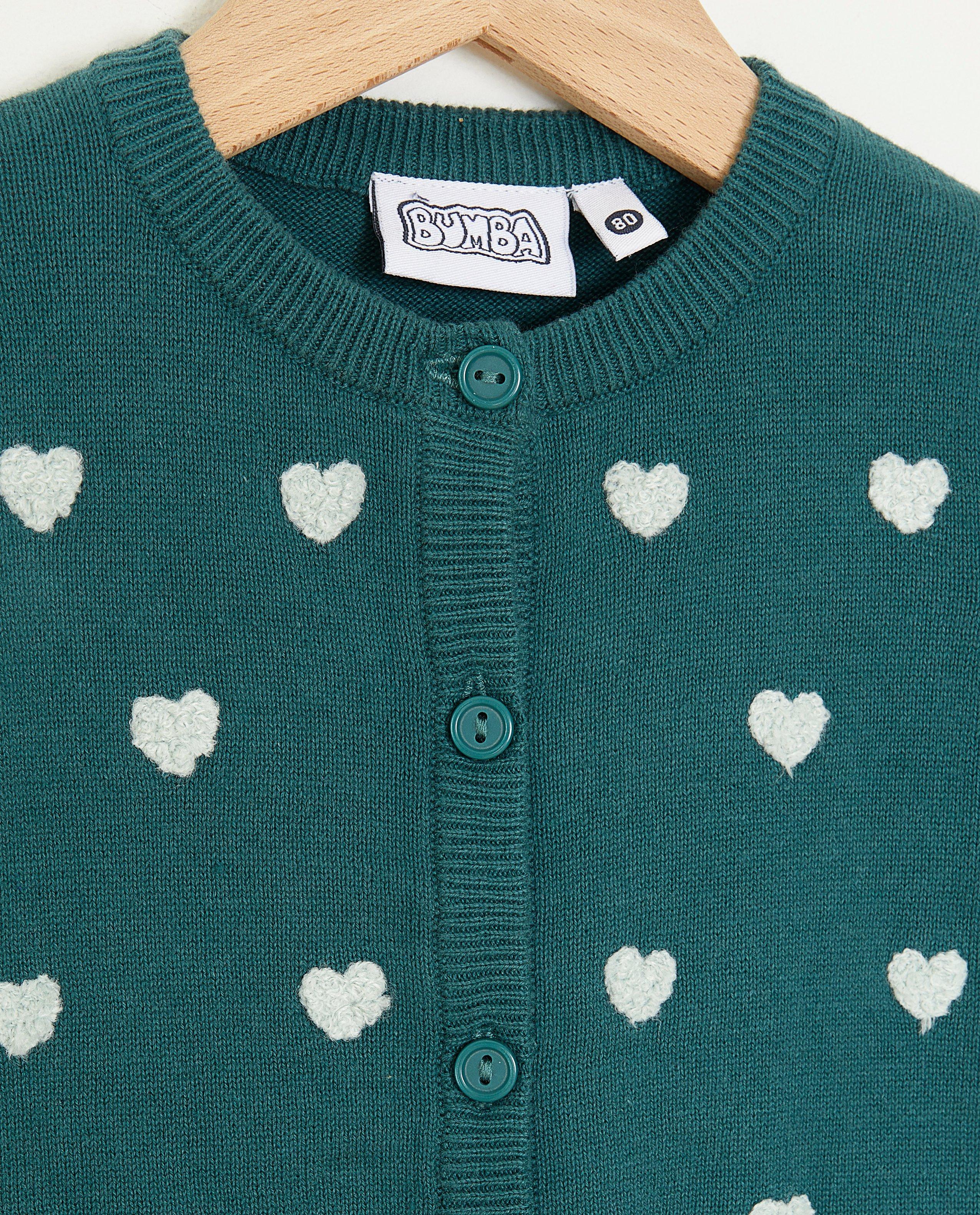 Sweats - Cardigan avec des cœurs en fil bouclette