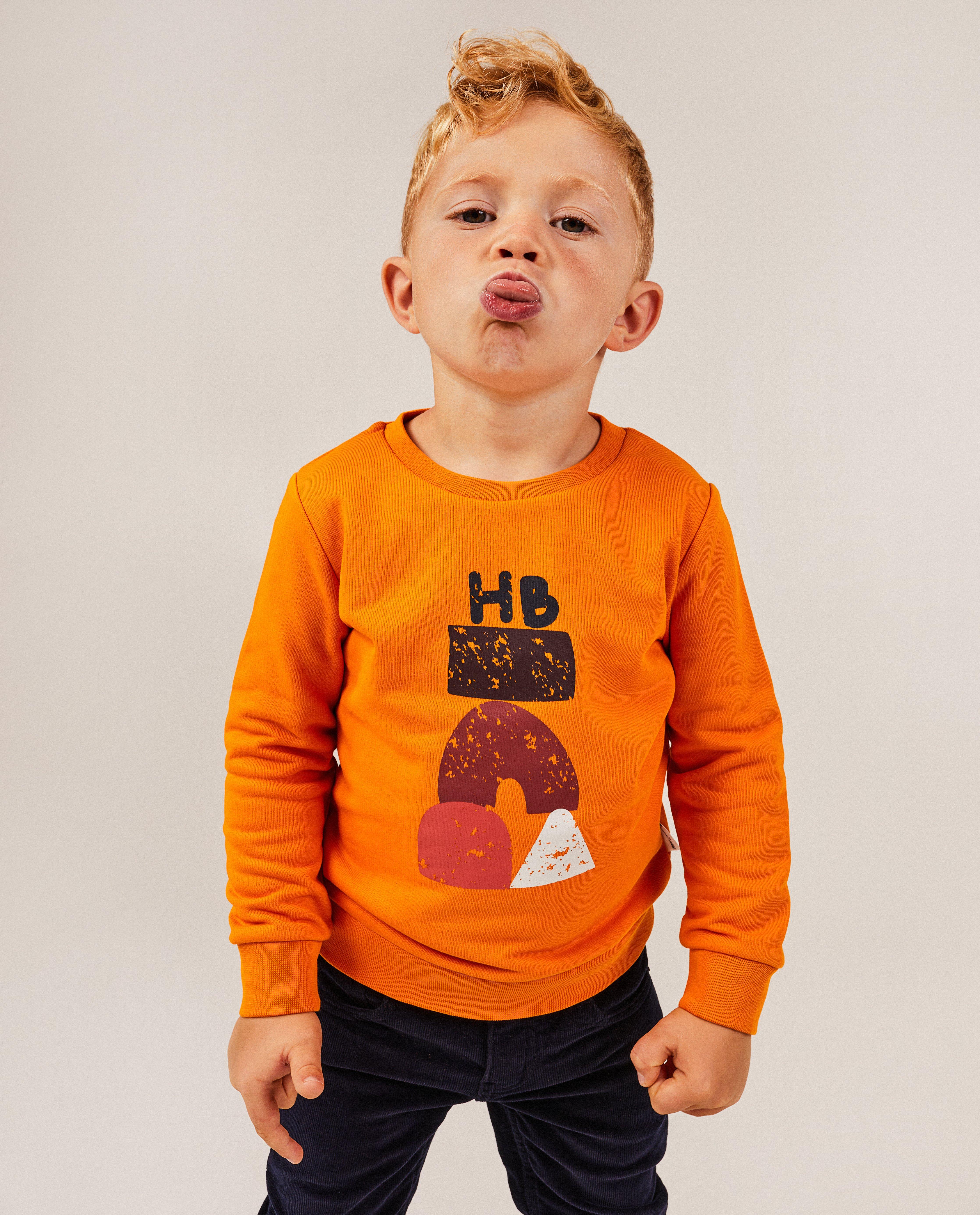 Sweaters - Oranje sweater met print