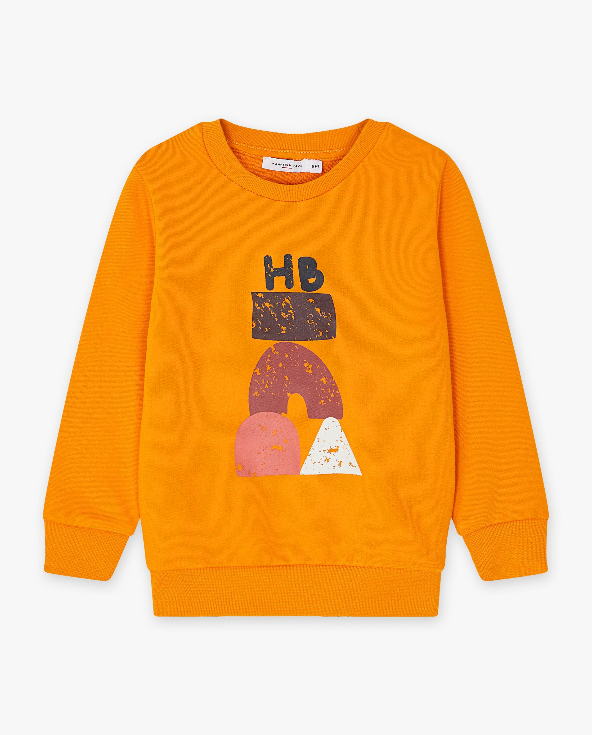 Sweaters - Oranje sweater met print