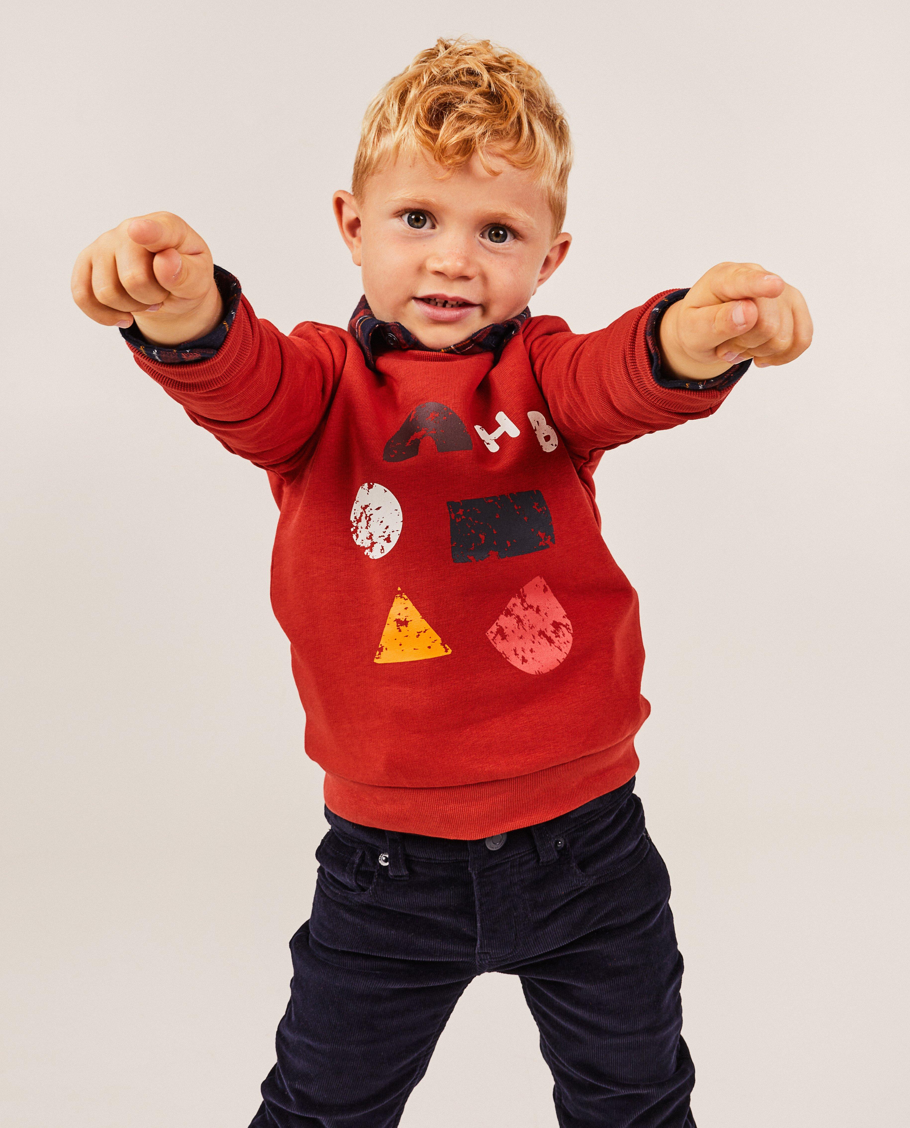 Sweaters - Oranje sweater met print