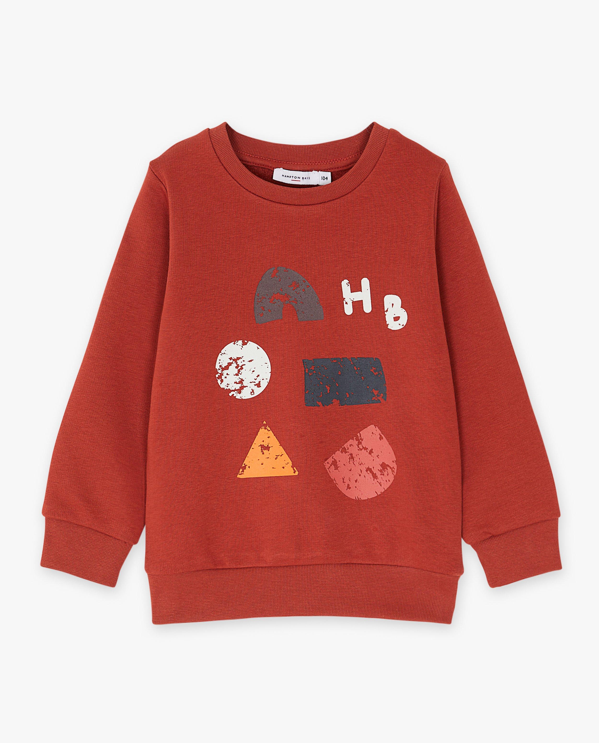 Sweaters - Oranje sweater met print