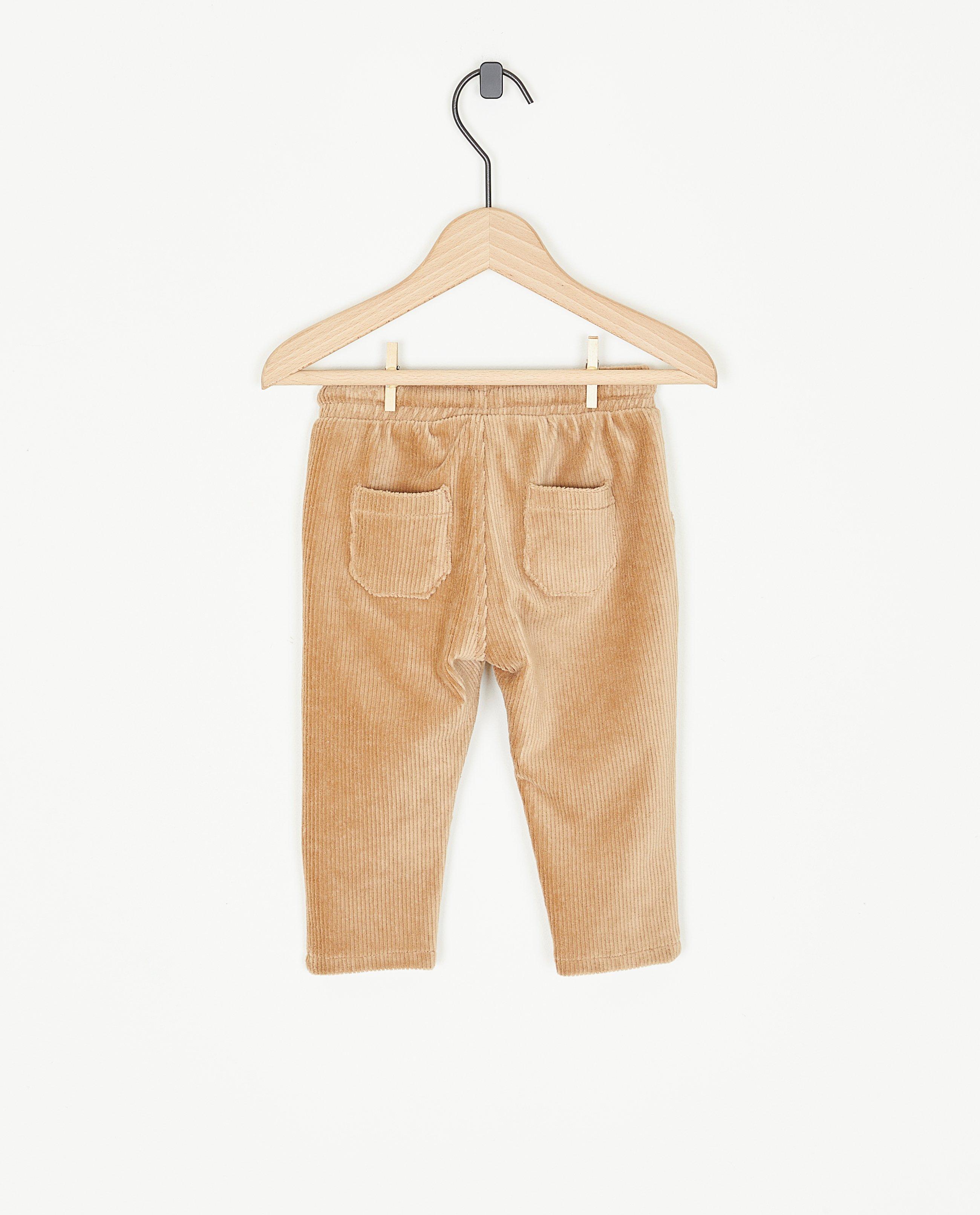 Pantalons - Pantalon brun en velours côtelé