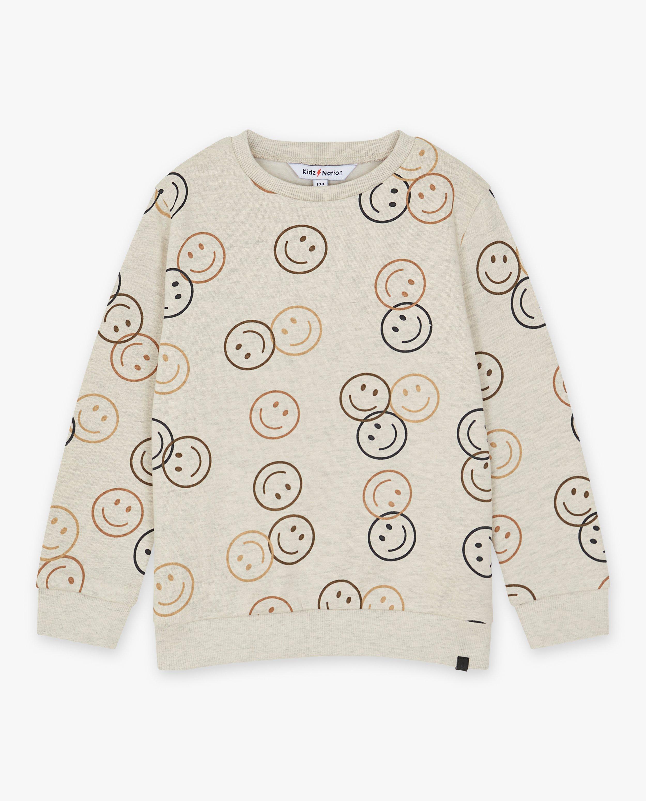 Sweaters - Sweater met smileyprint