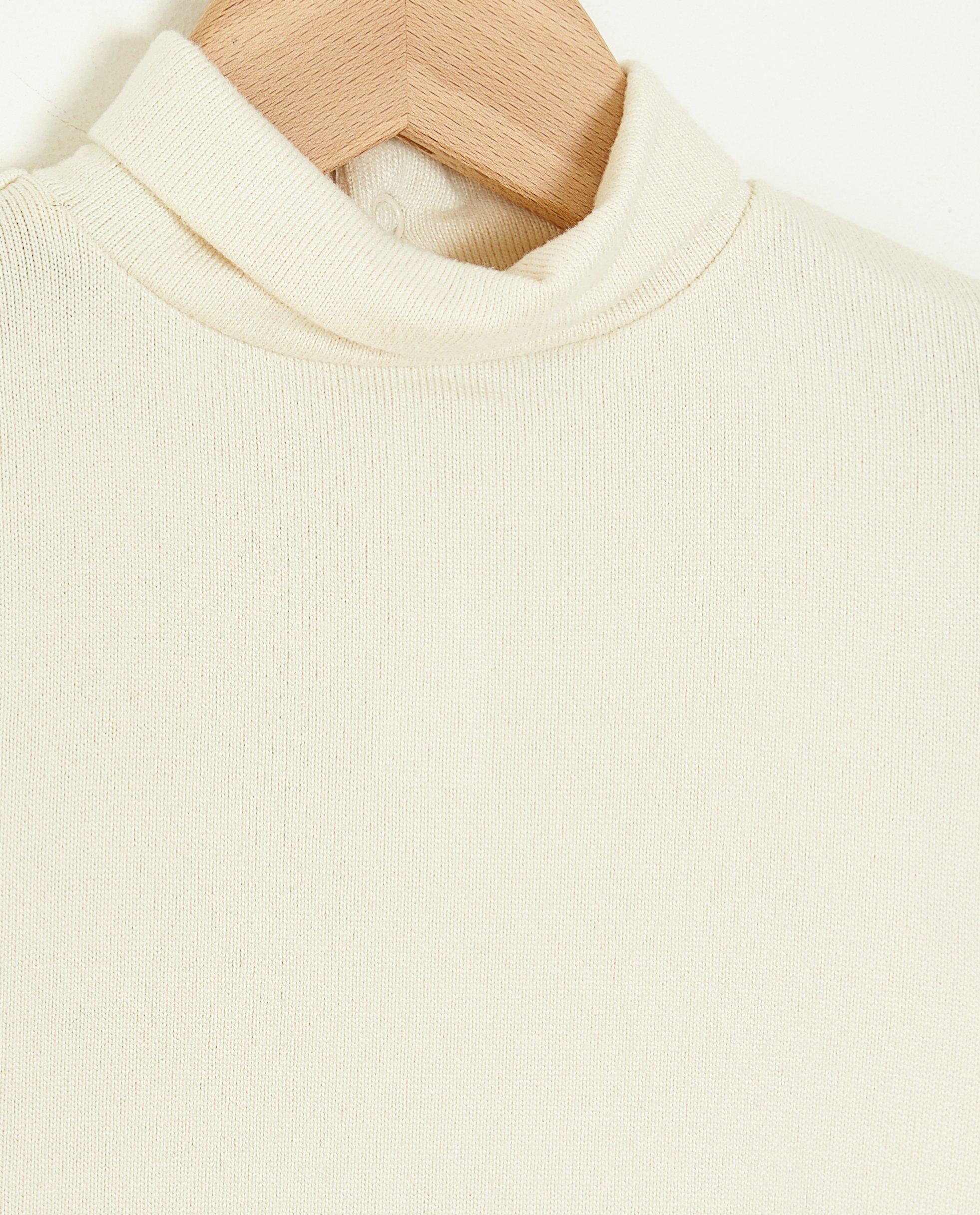 T-shirts - Pull écru à col roulé