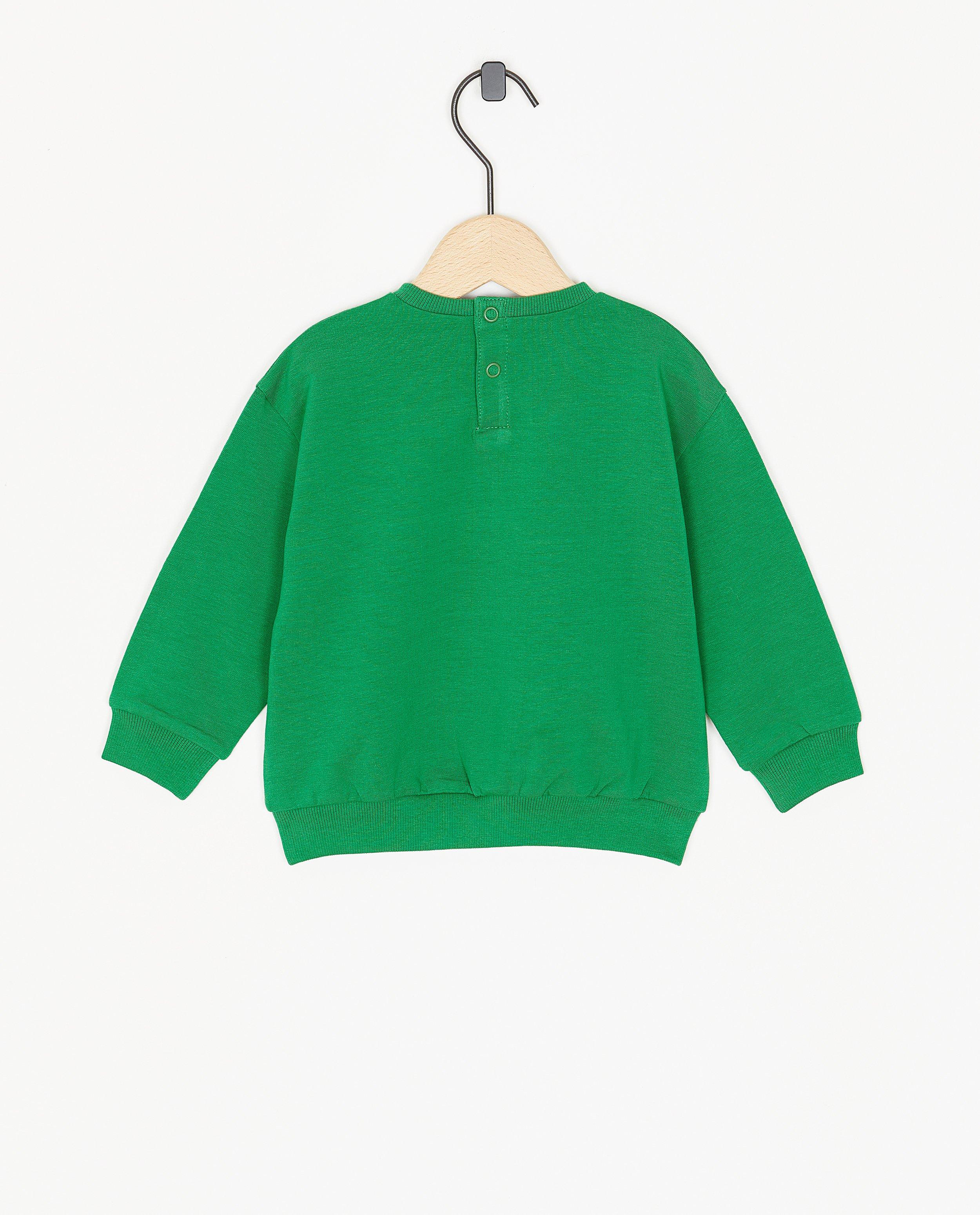 Sweats - Sweat vert avec un écusson