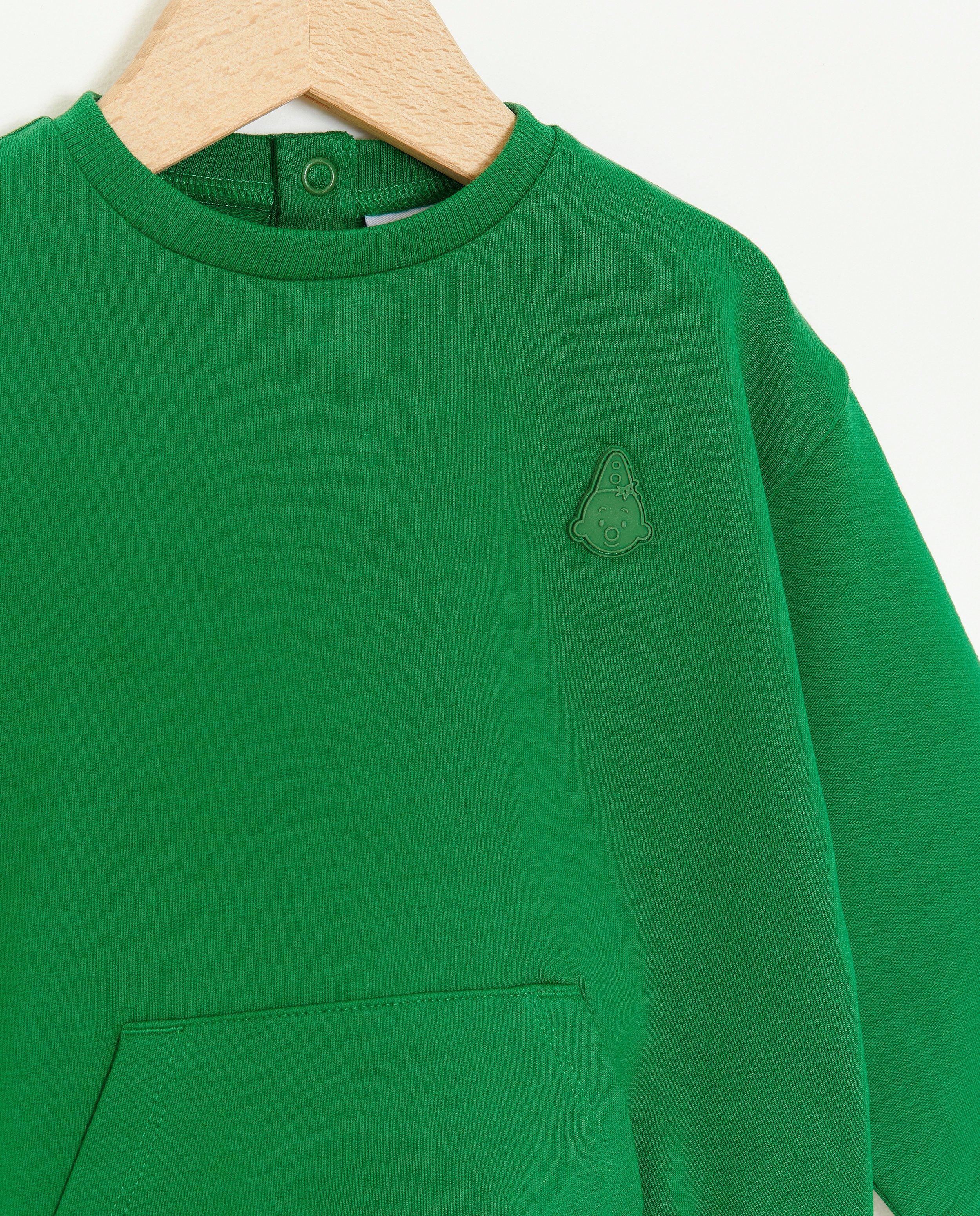 Sweats - Sweat vert avec un écusson