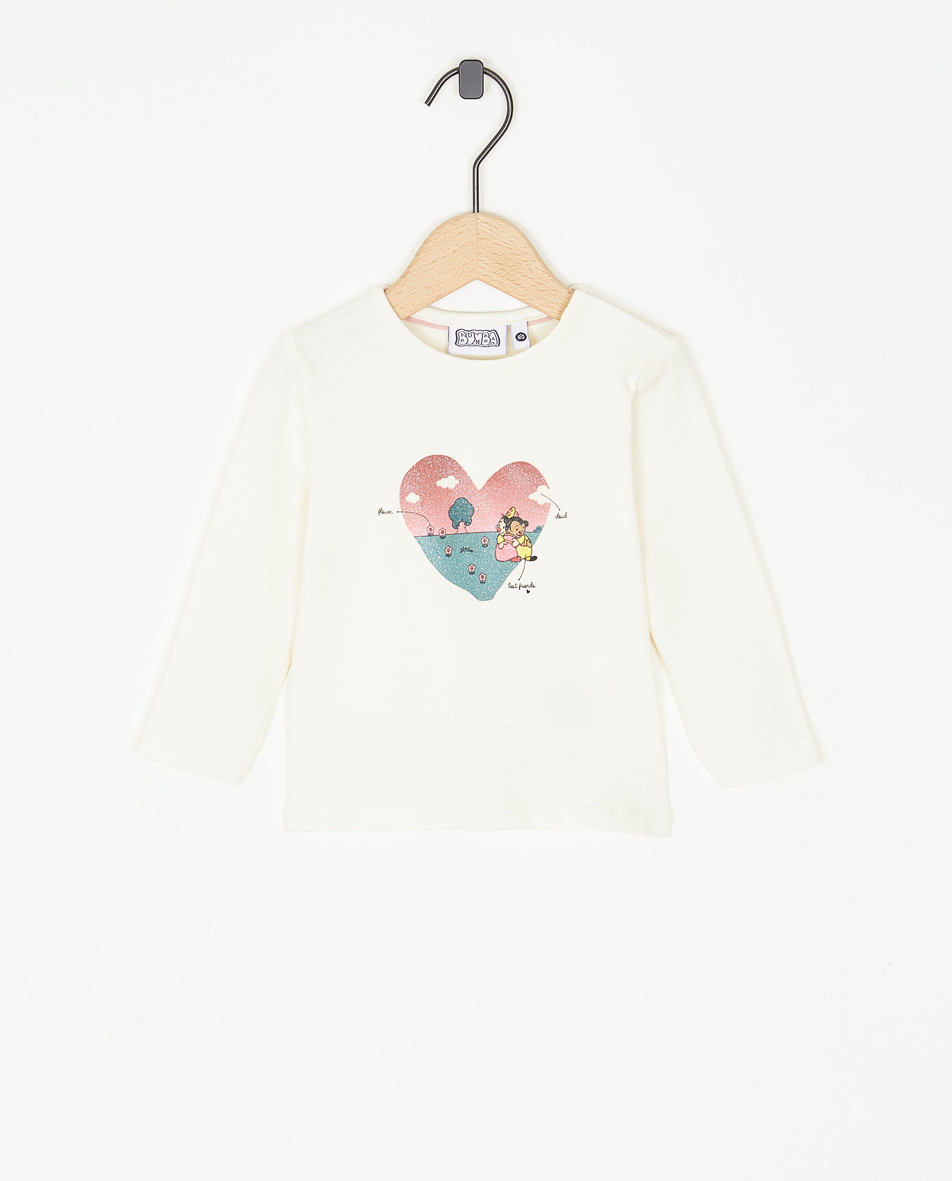 T-shirt à manches longues avec imprimé à paillettes - null - Bumba