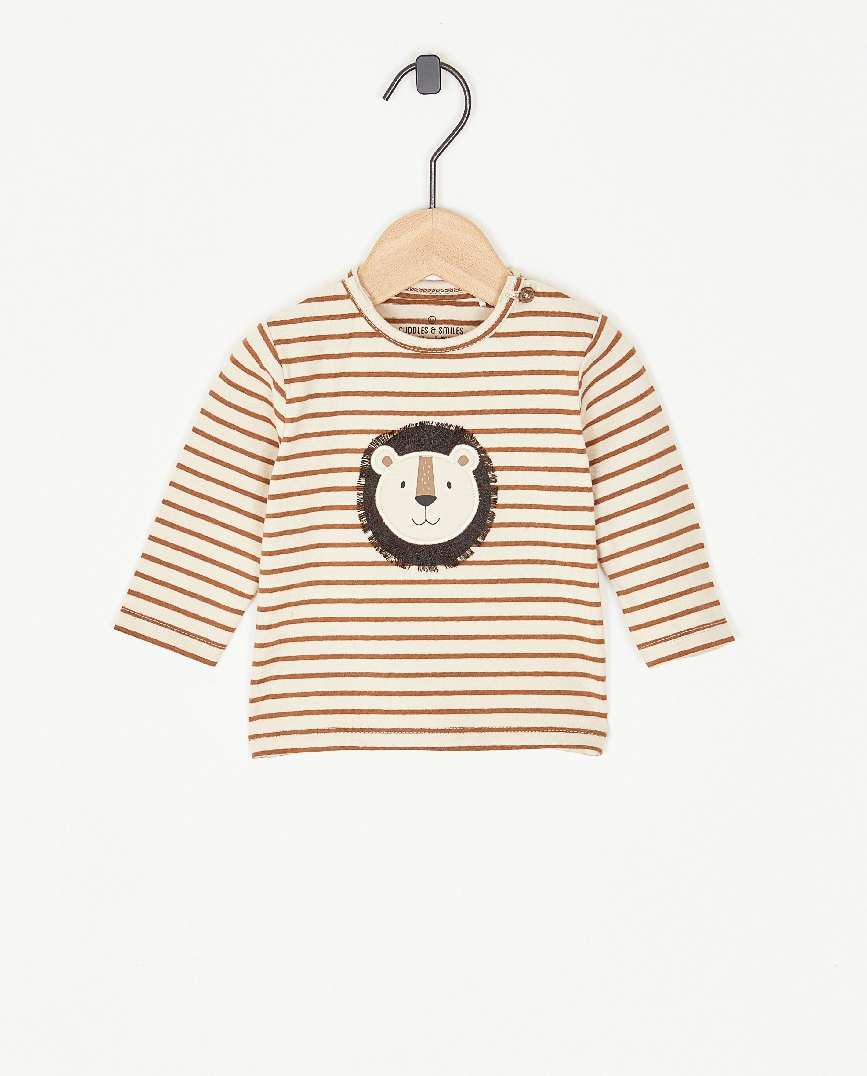 T-shirt à manches longues à imprimé de lion - null - Newborn 50-68