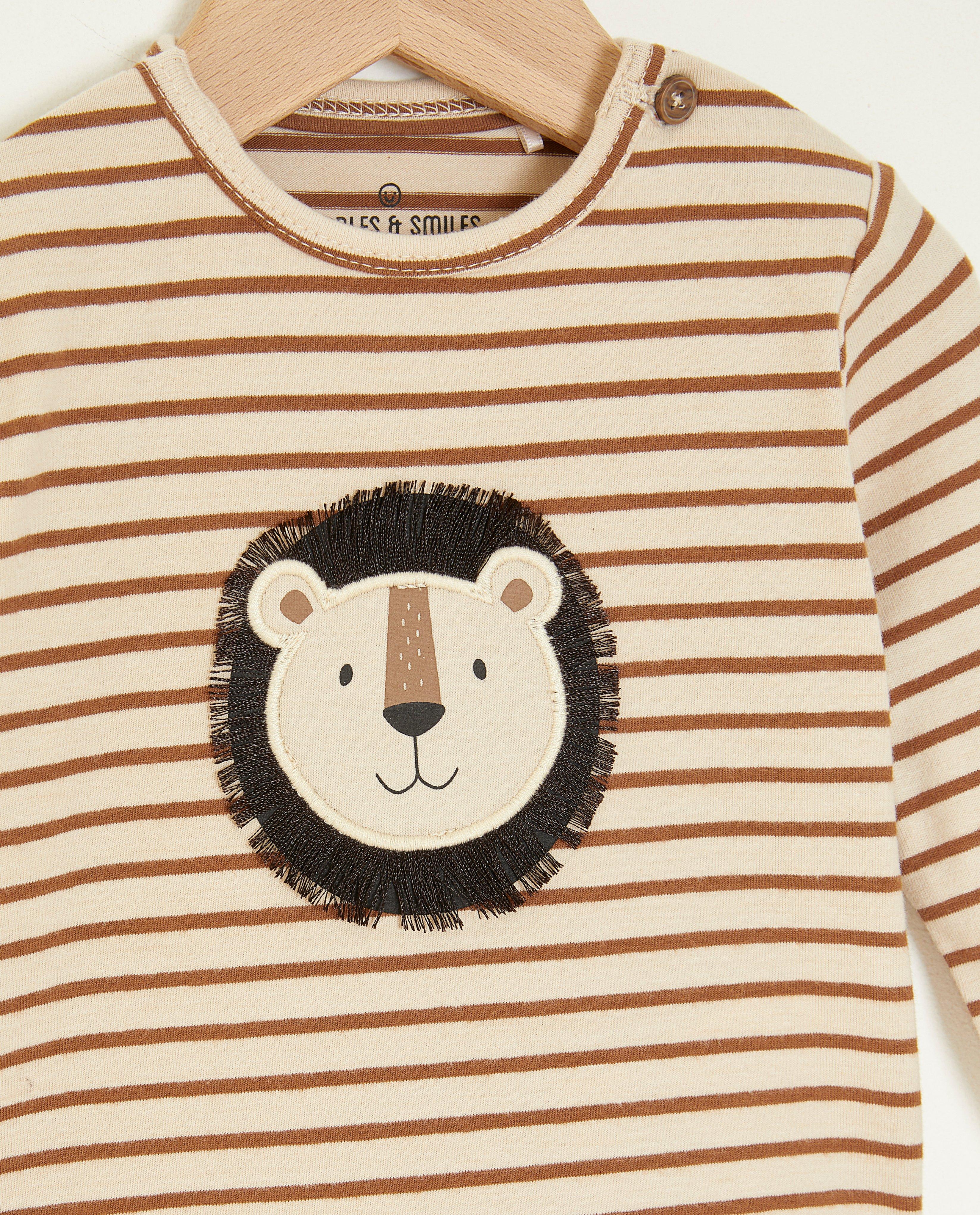 T-shirts - Longsleeve met leeuwenprint