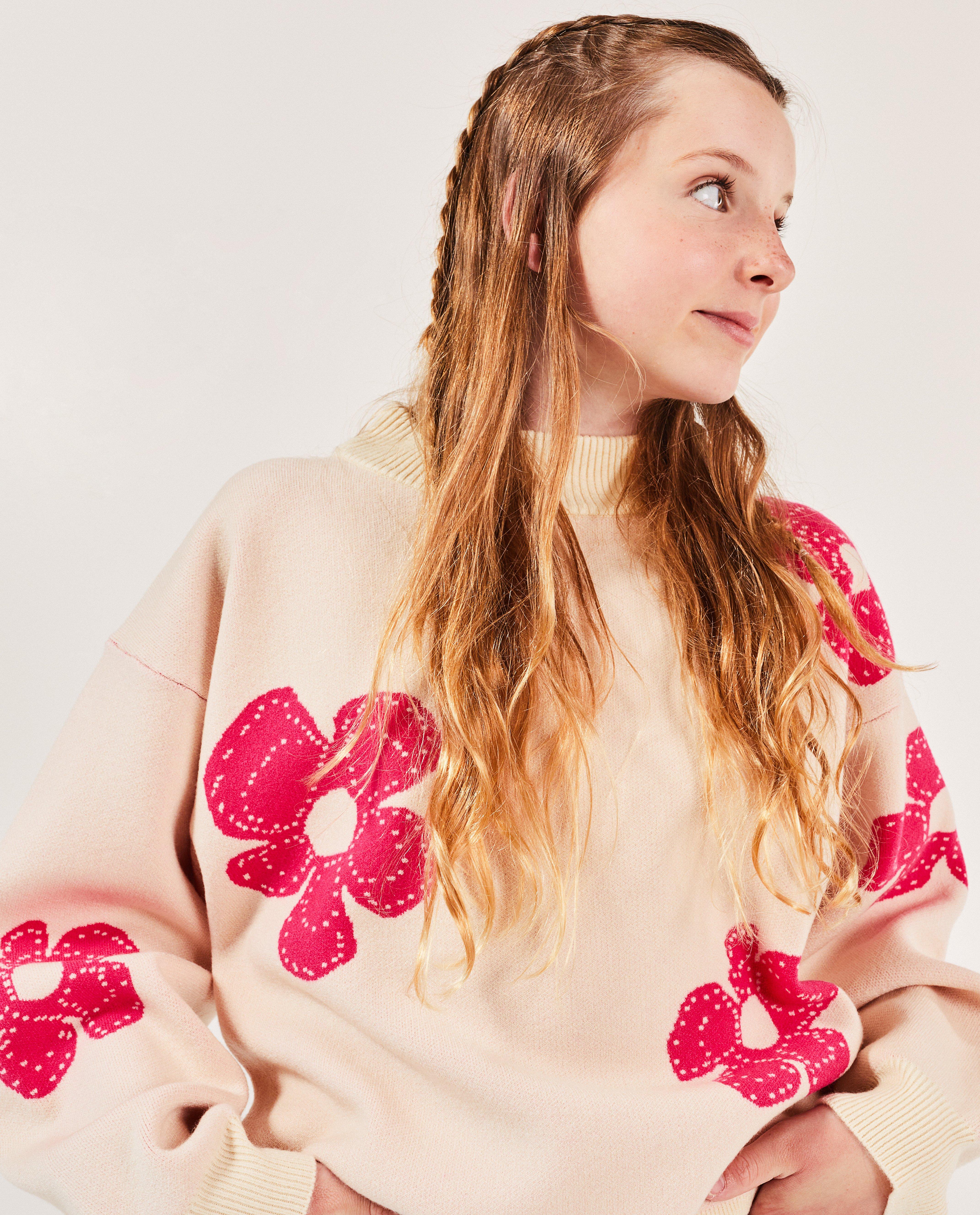 Trui met bloemenprint - Product Detail - wit - afbeelding nummer 4