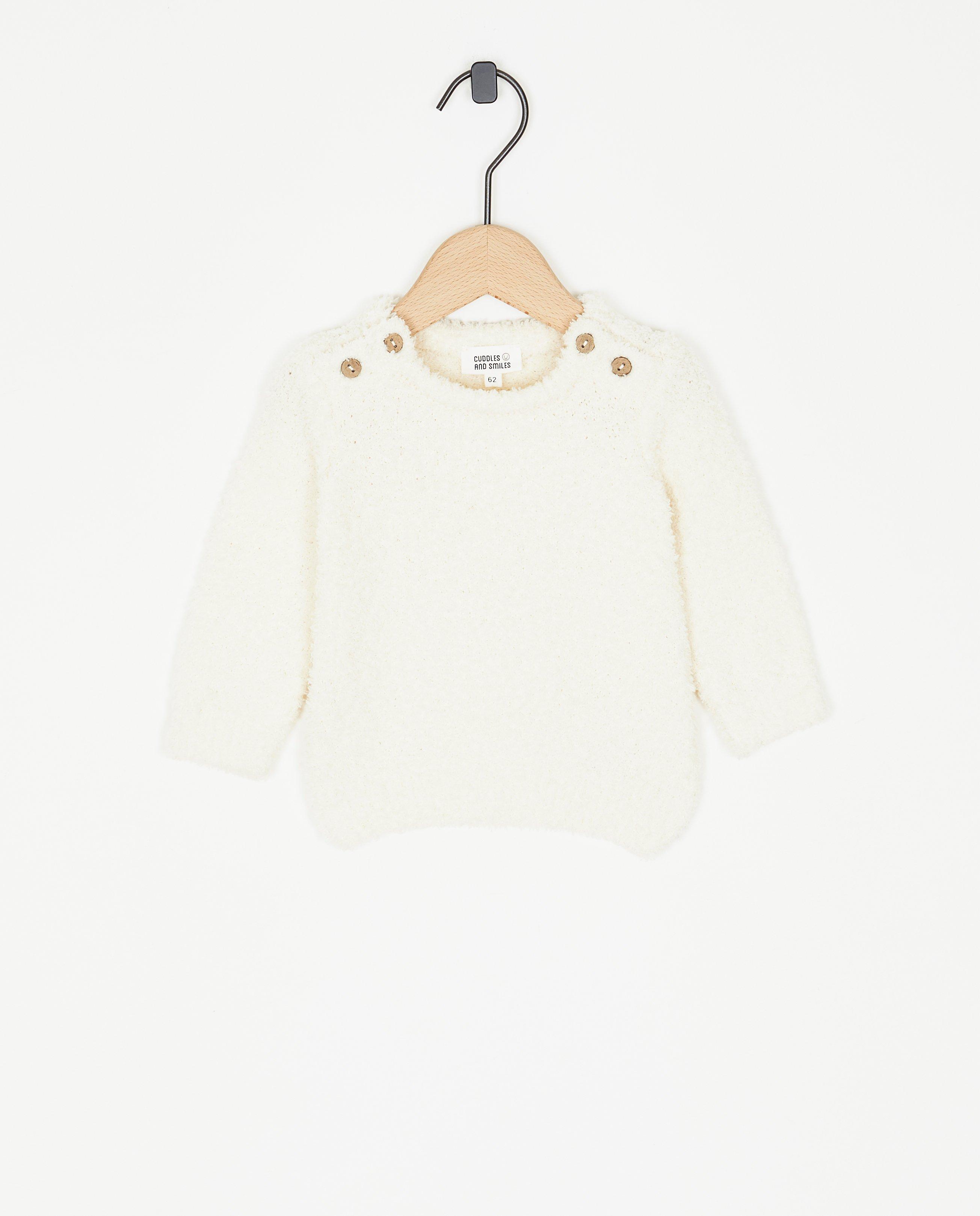 Pull duveteux blanc - null - Newborn 50-68