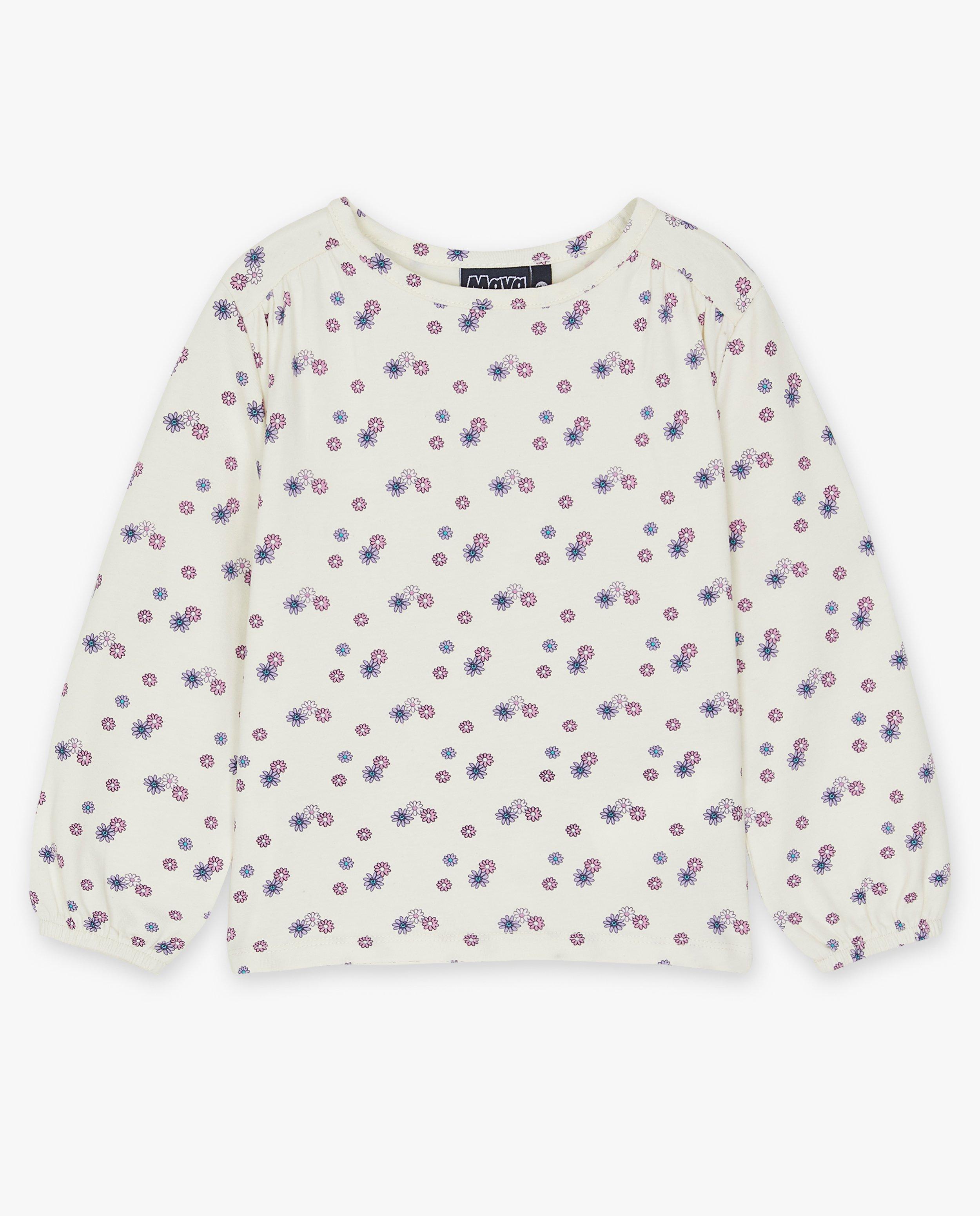 T-shirts - Longsleeve met bloemenprint
