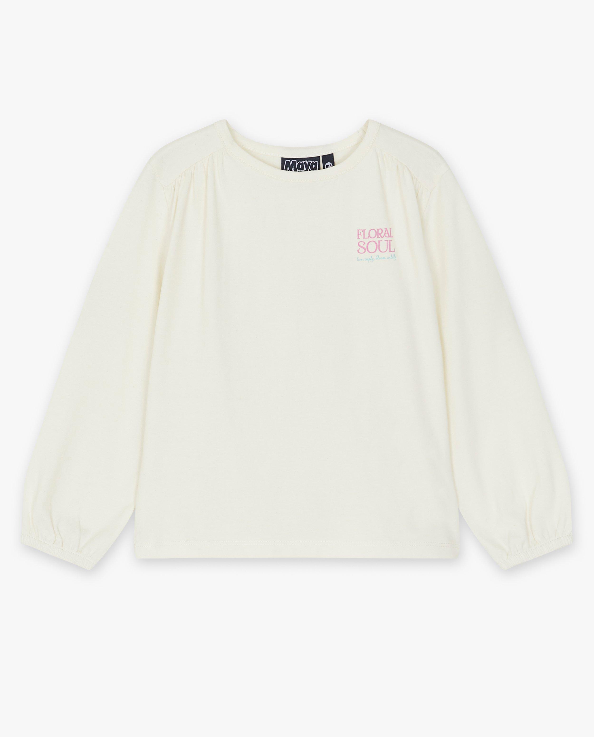 T-shirts - Blouse écrue à inscription
