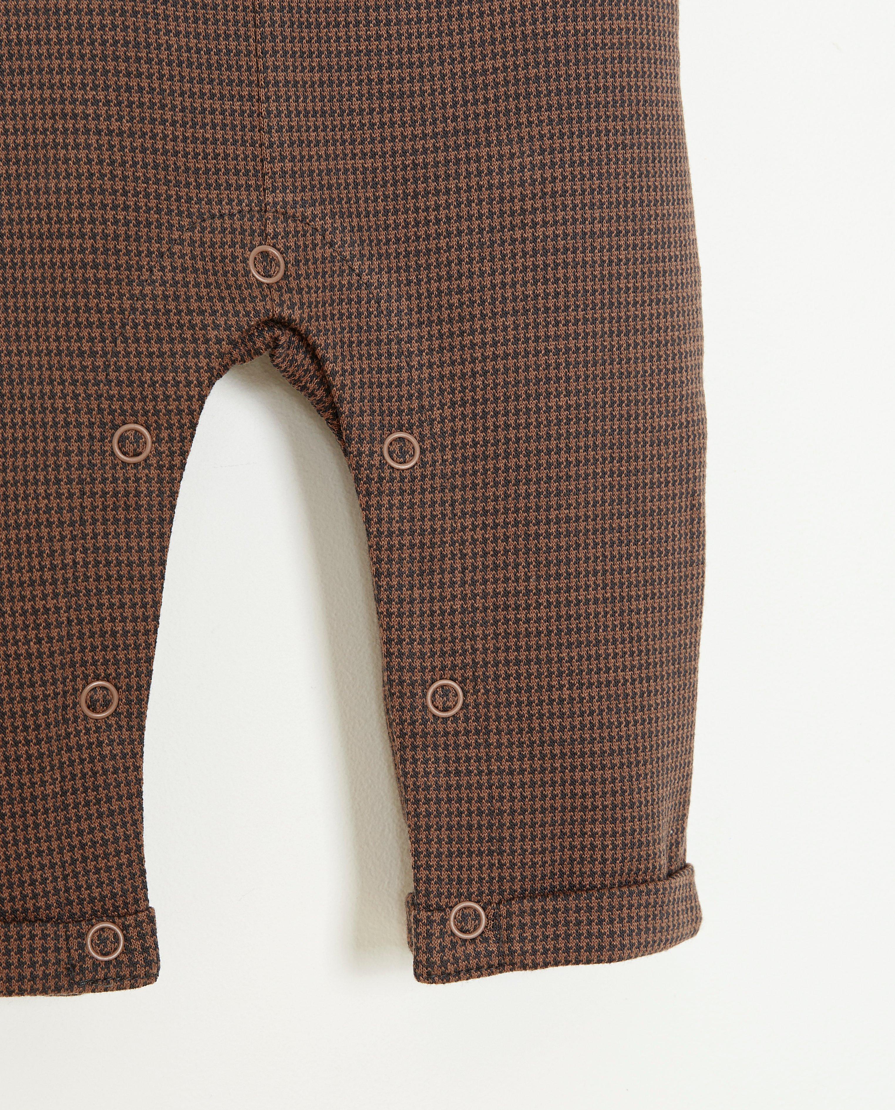 Salopette pied-de-poule - Détails du produit - brun foncé - image numéro 4