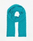 Blauwe sjaal met gebreid patroon - null - Sora