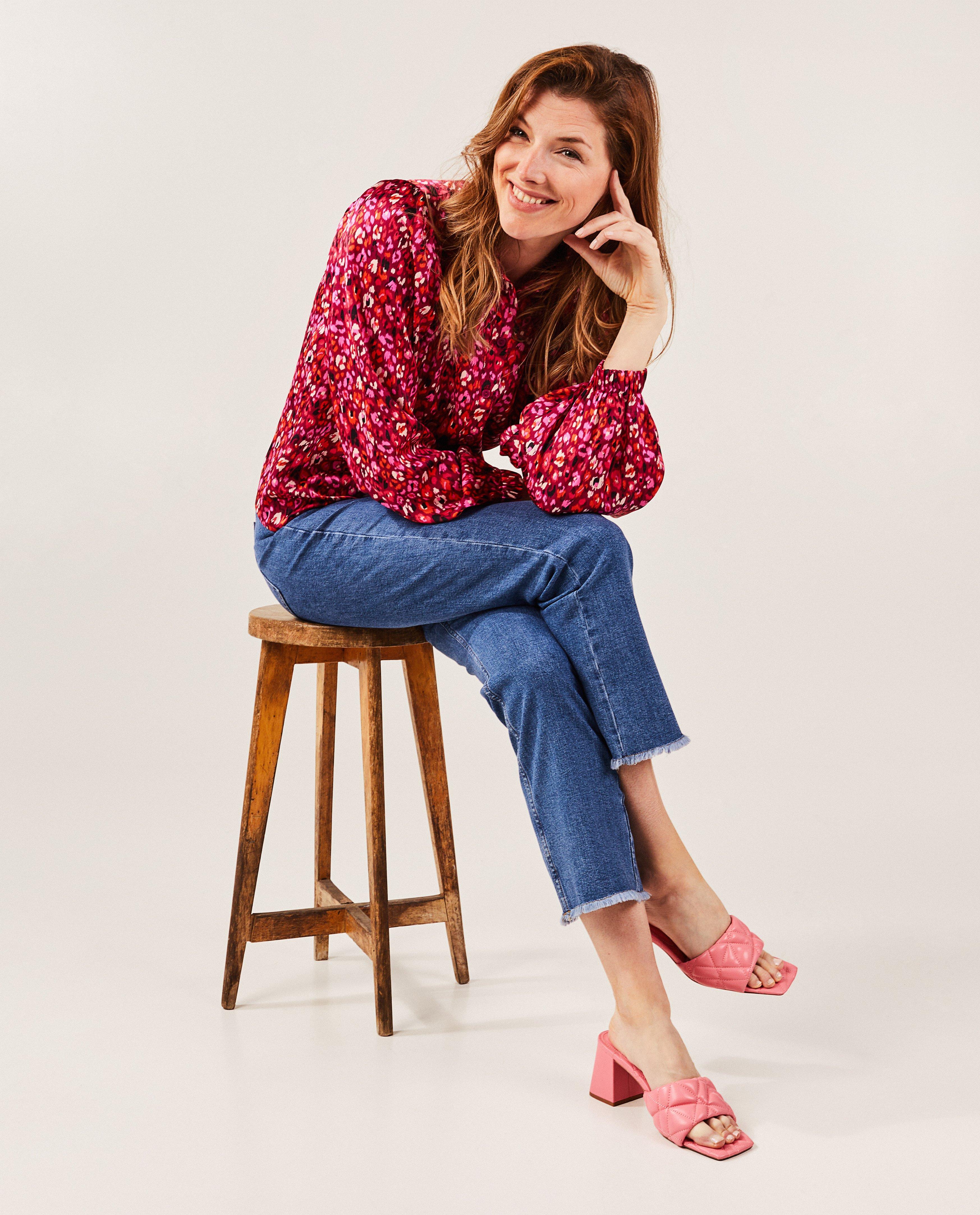 Zwarte jeans, cropped flare fit - null - Sora