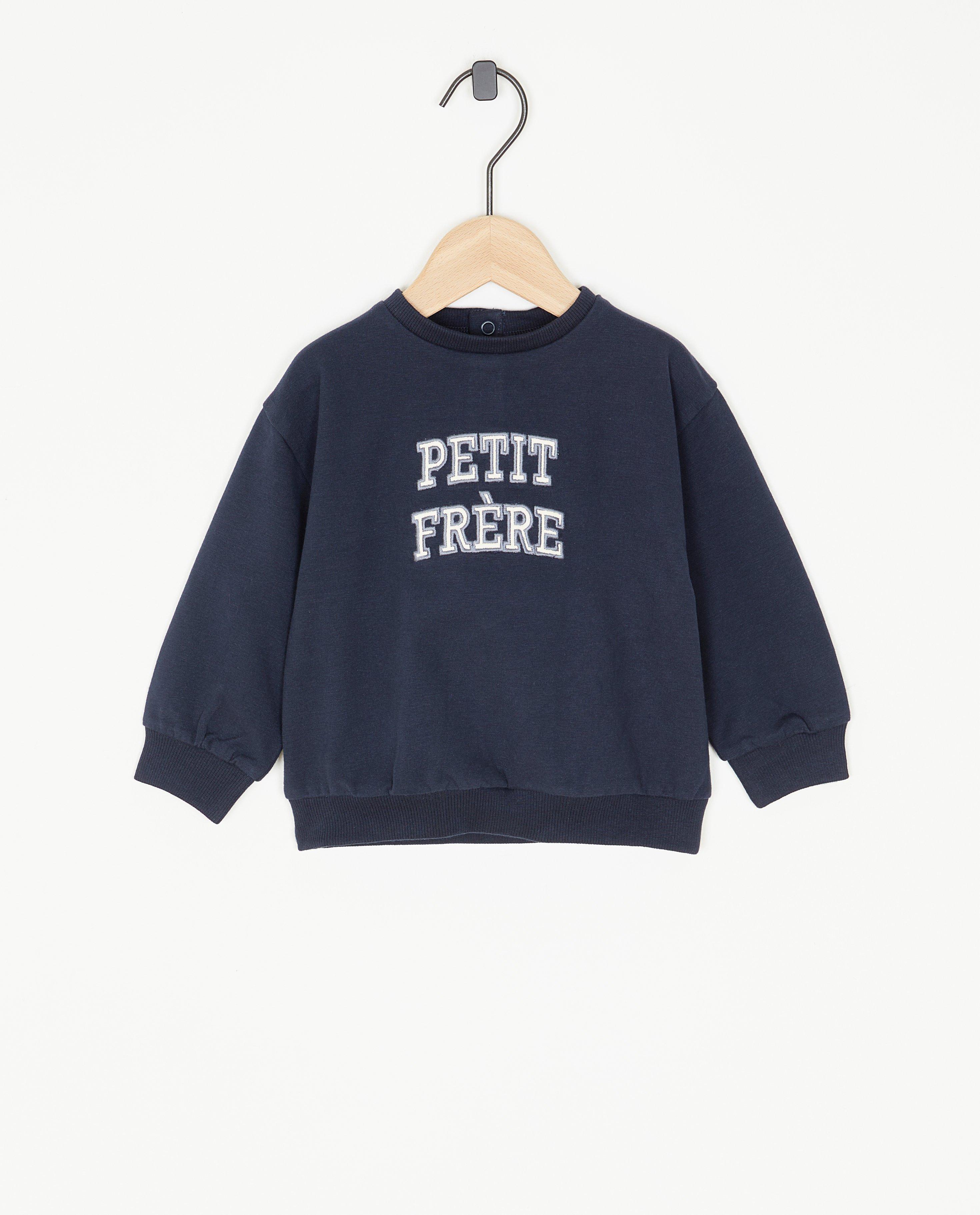 Sweat bleu foncé Petit frère - null - Cuddles and Smiles