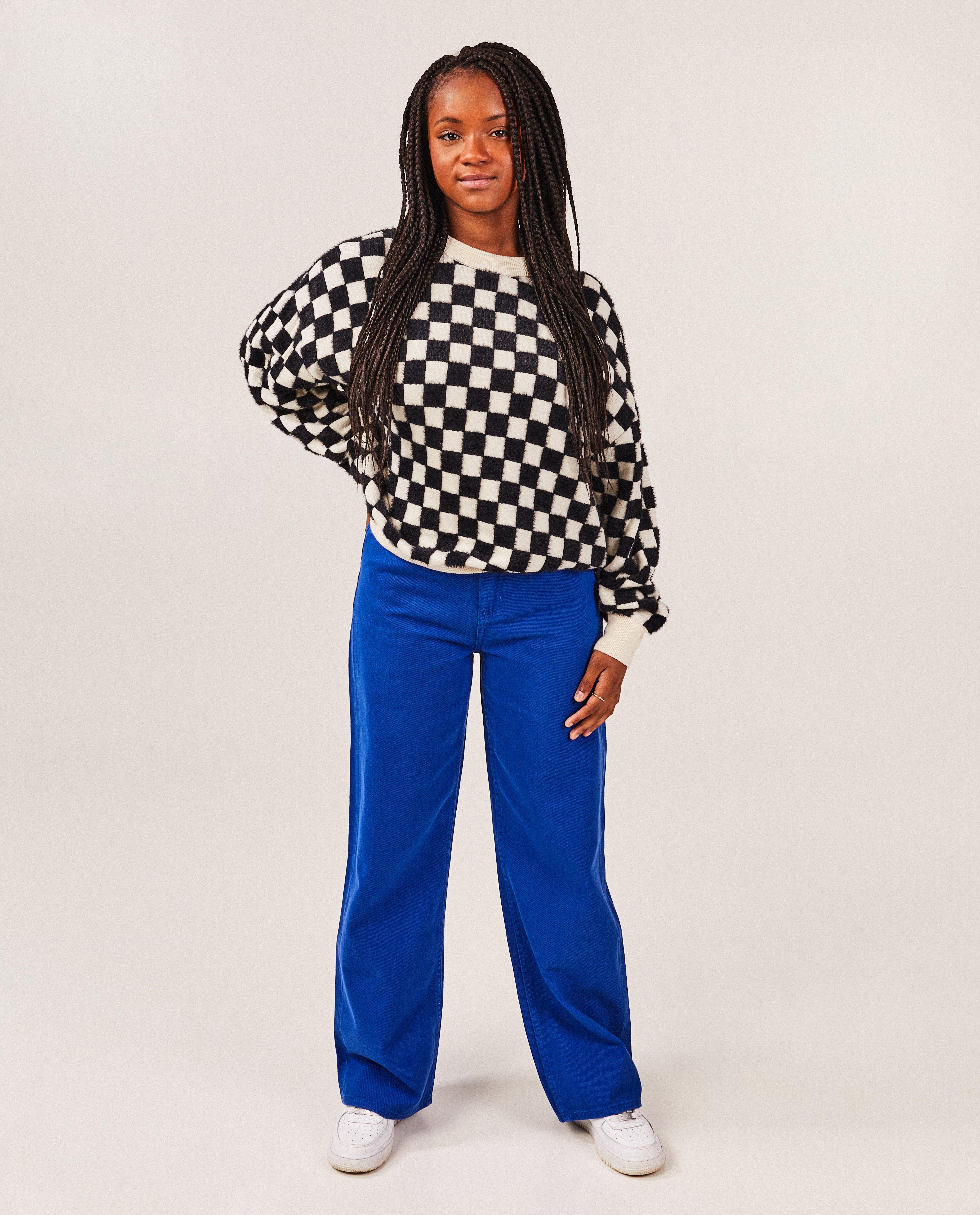 Jeans bleu vif, straight fit - null - Groggy