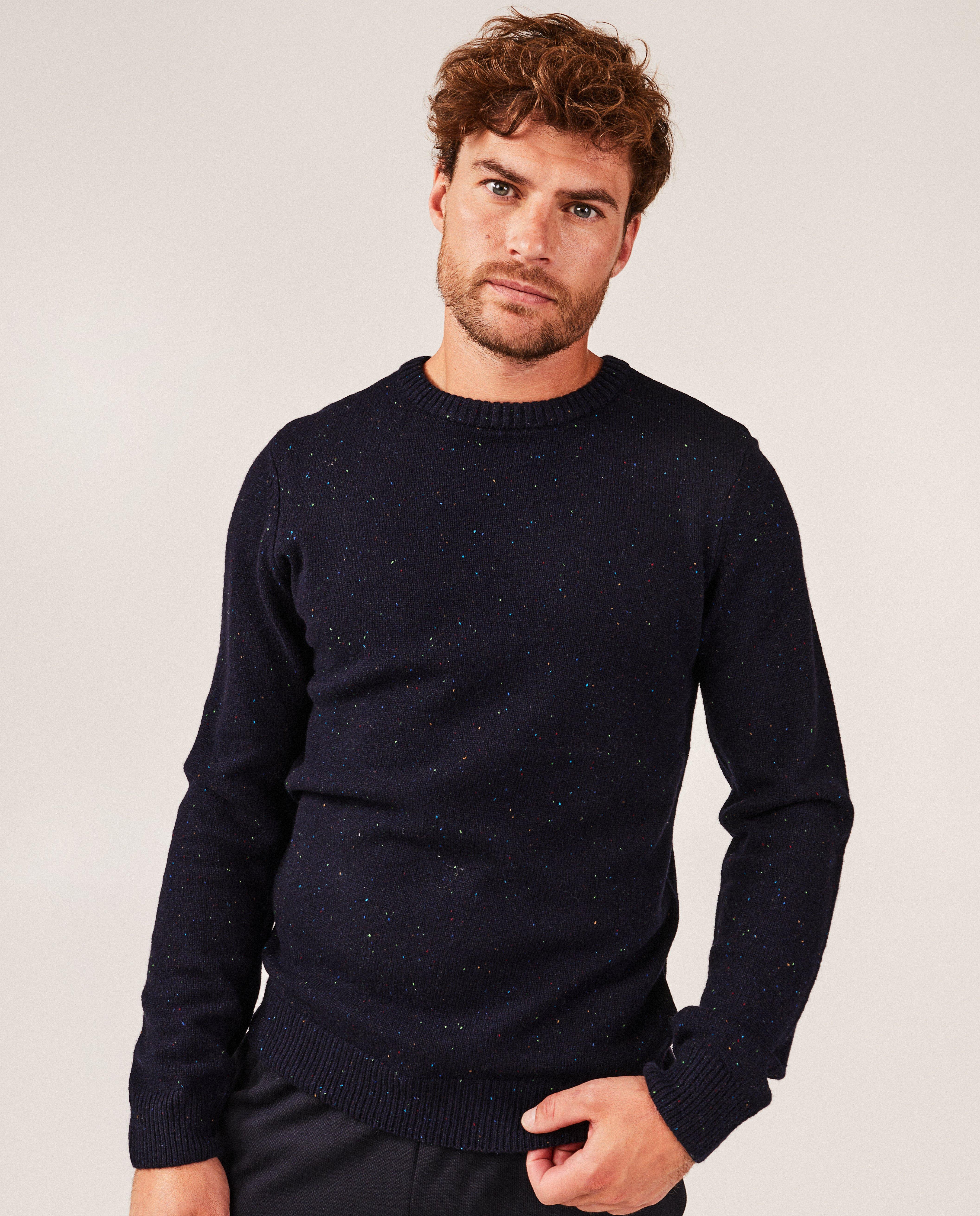 Pulls - Pull bleu foncé à pois