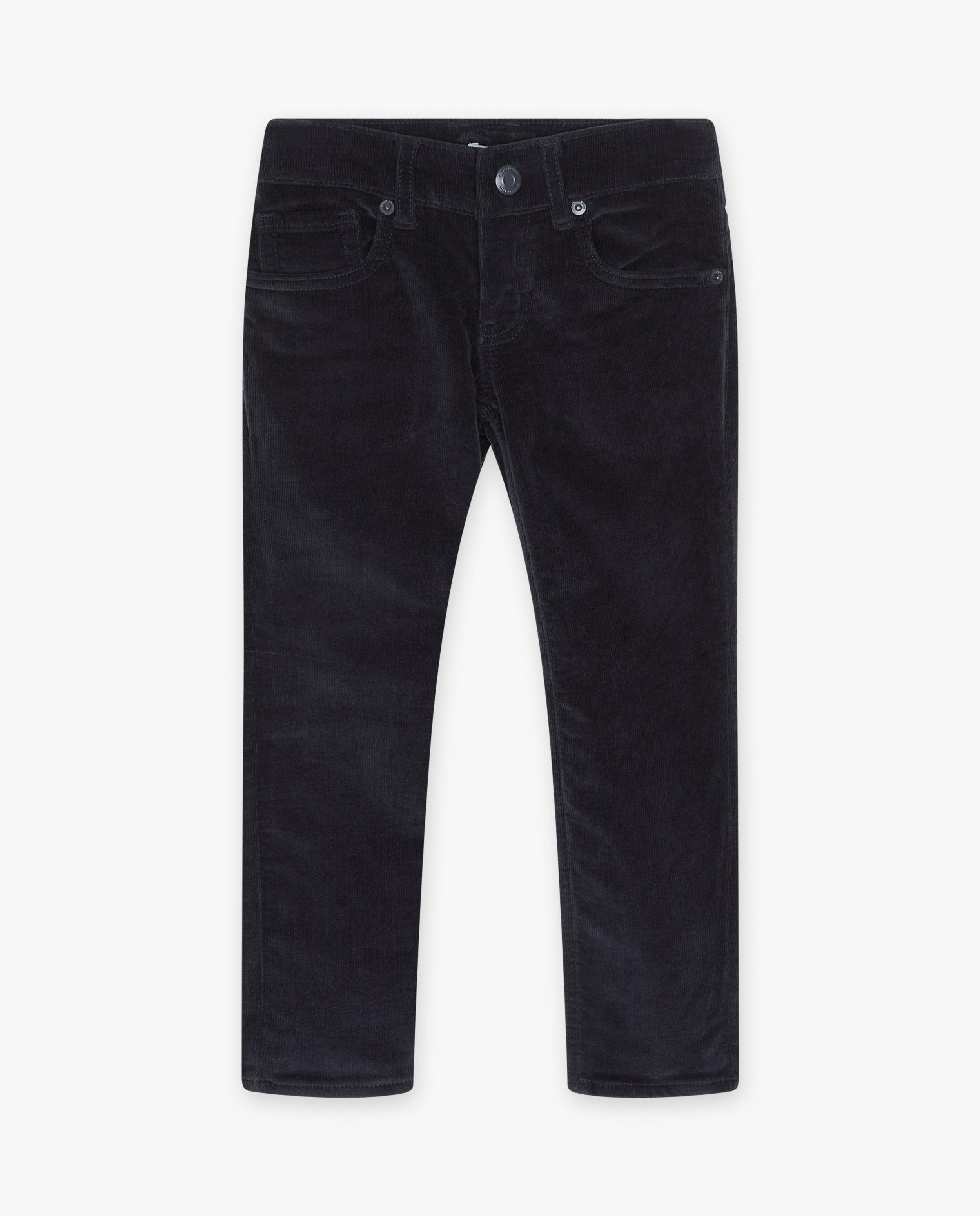 Broeken - Donkerblauwe broek met rib