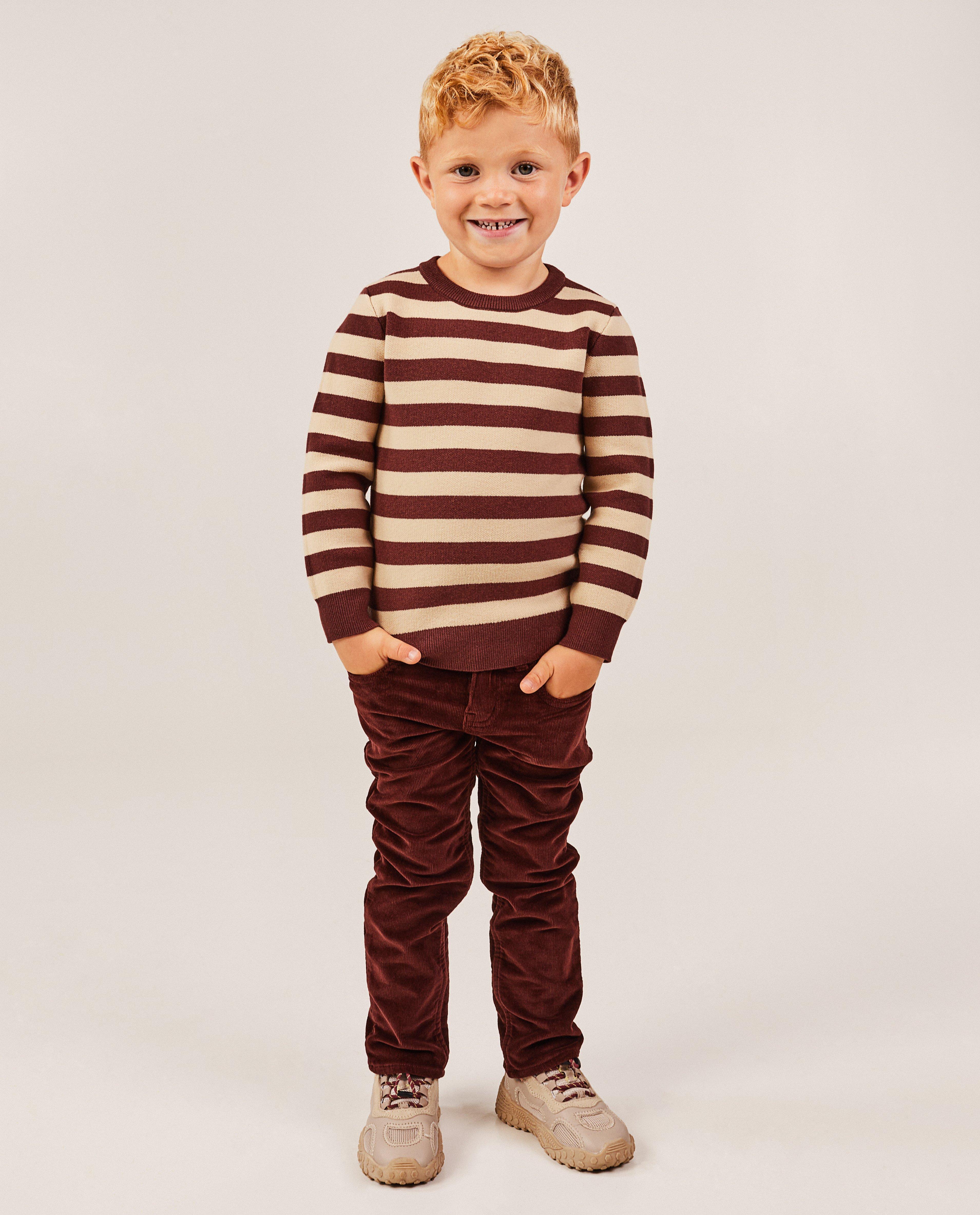 Broeken - Donkerblauwe broek met rib