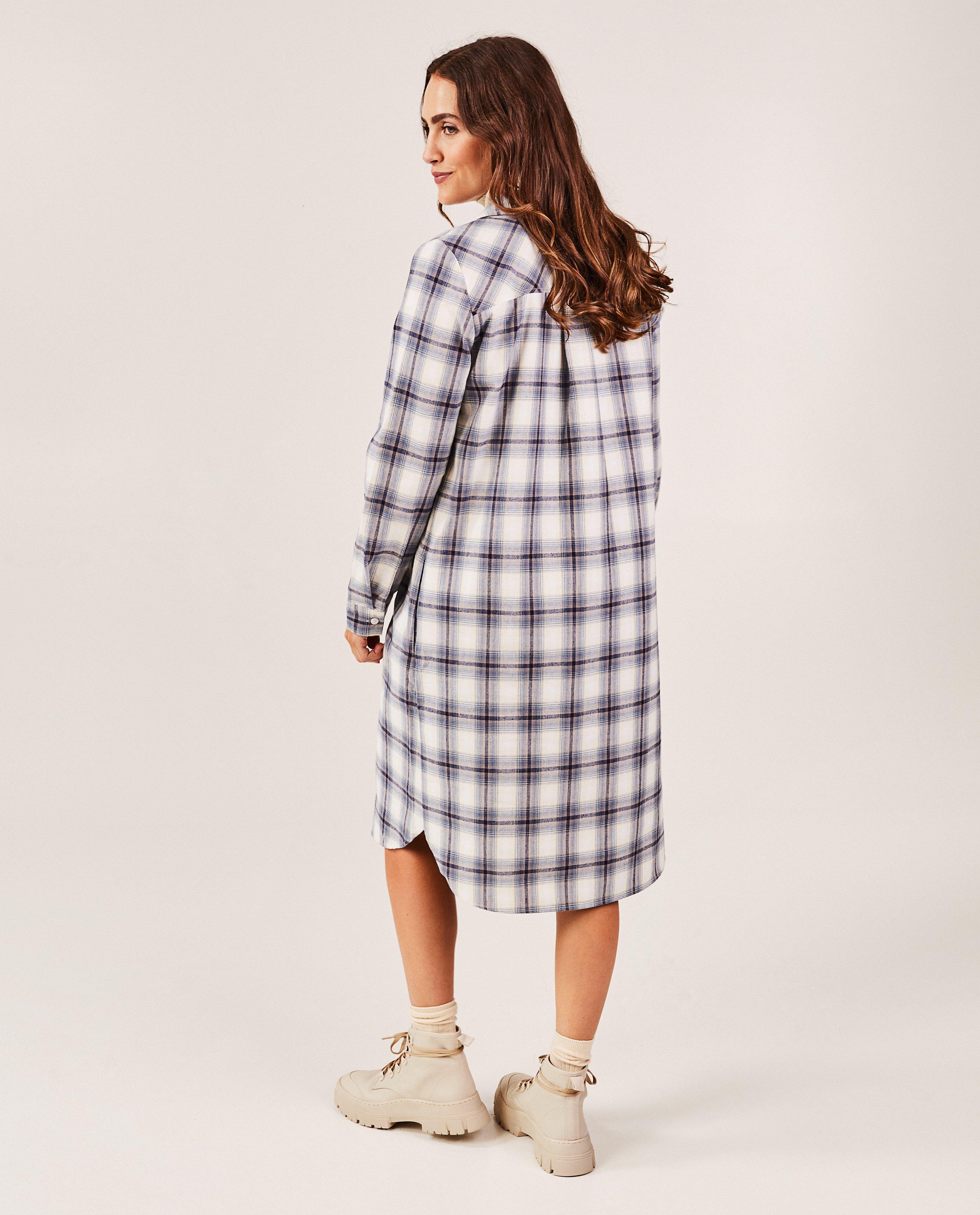 Robes - Robe chemisier à carreaux, femmes