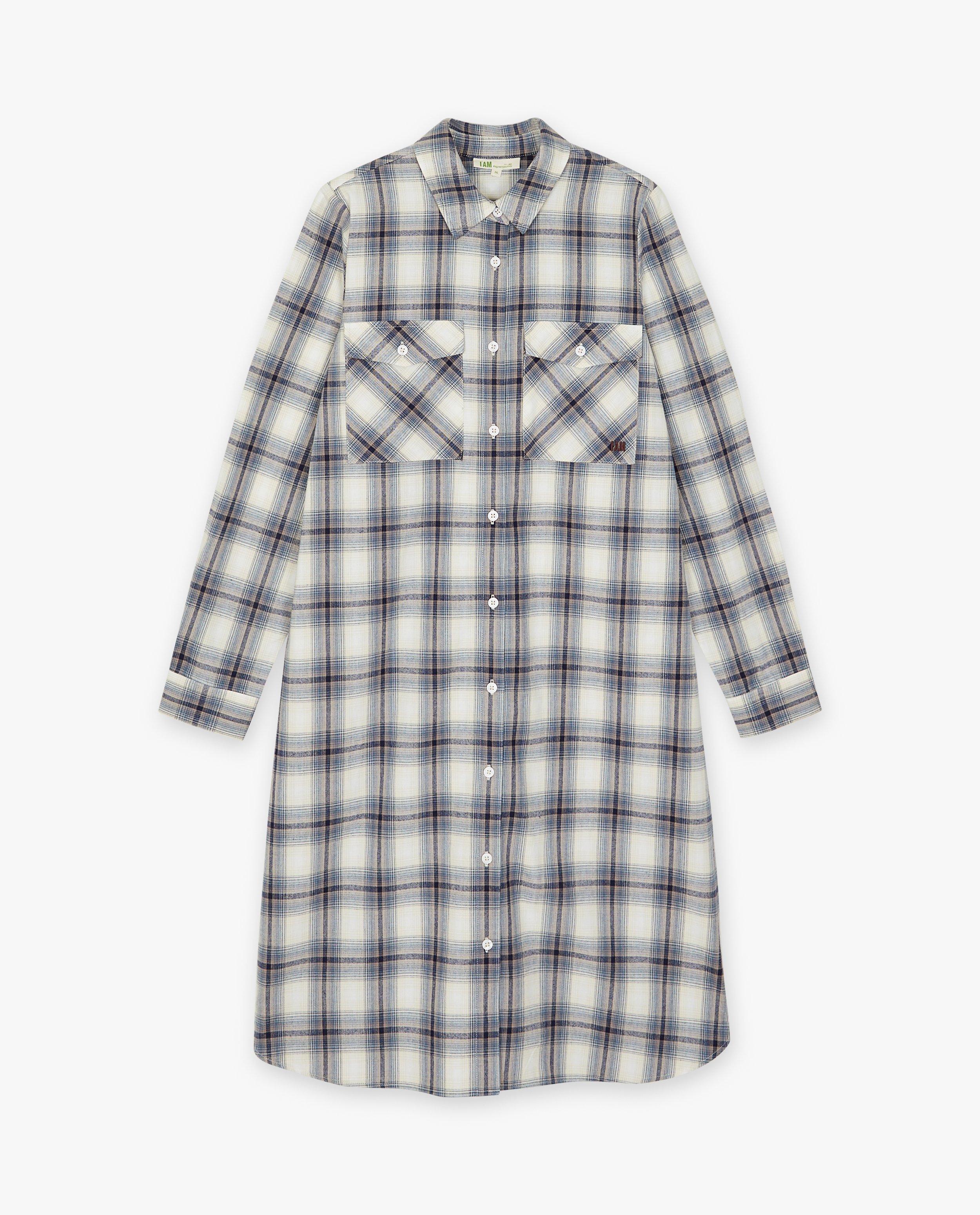 Robes - Robe chemisier à carreaux, femmes