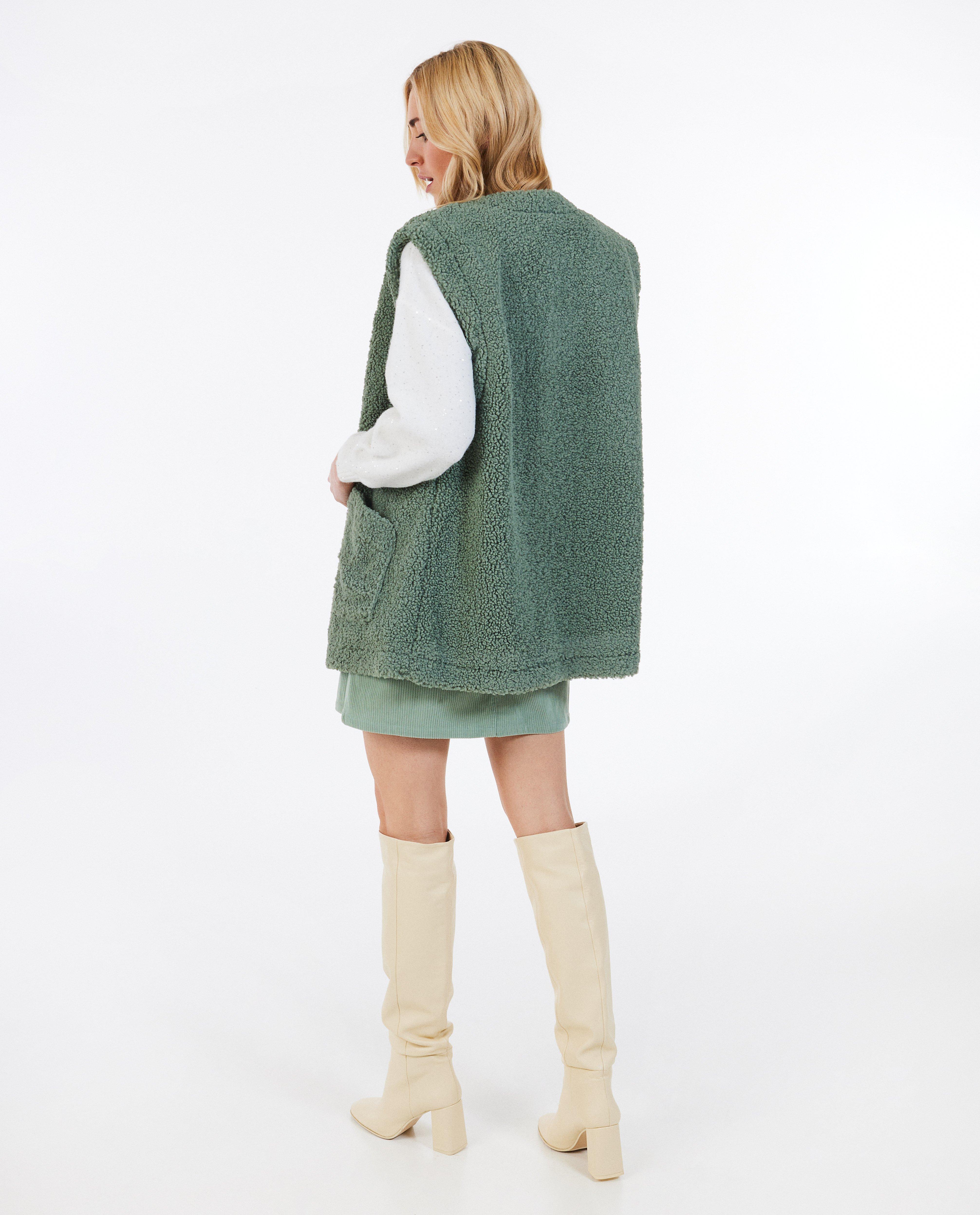 Blazers - Gilet beige en peluche