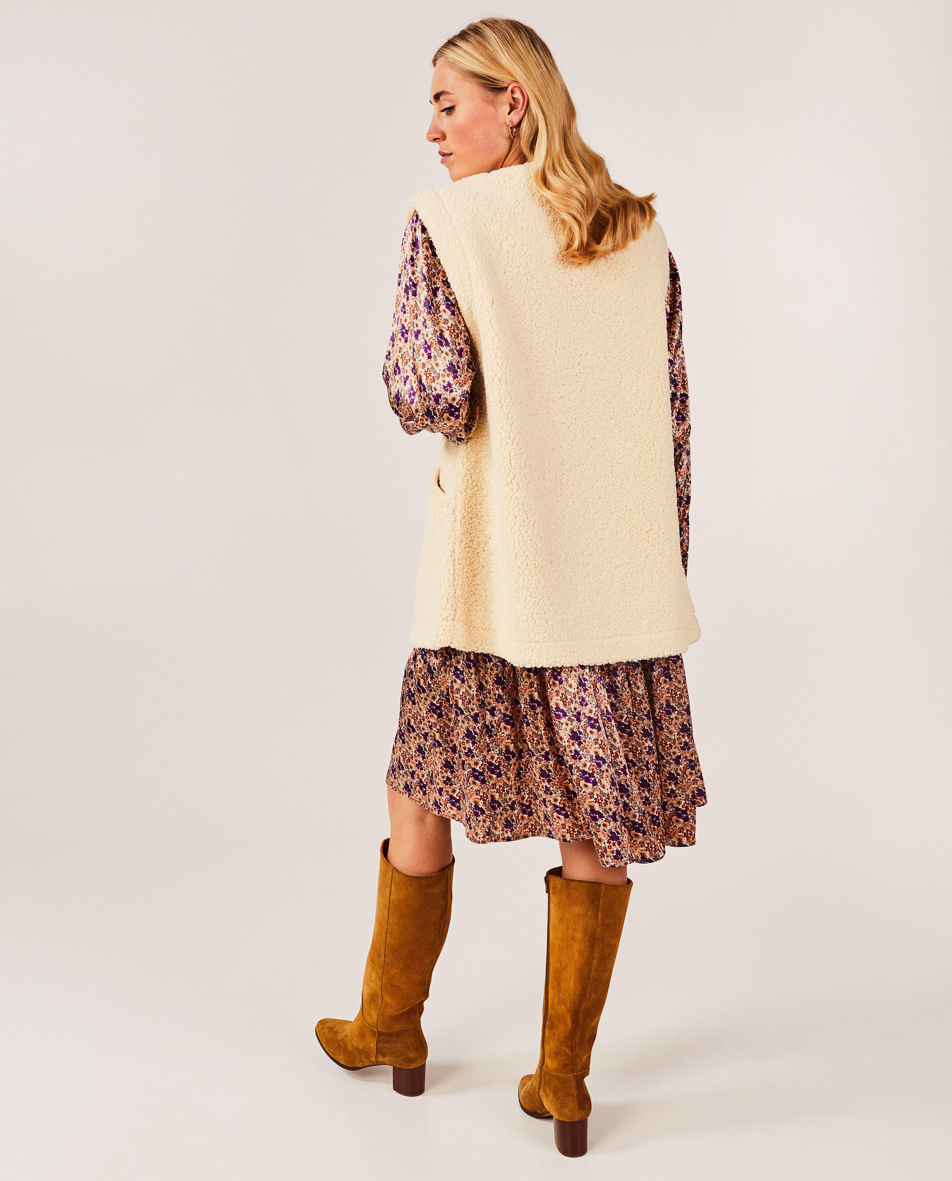 Blazers - Gilet beige en peluche