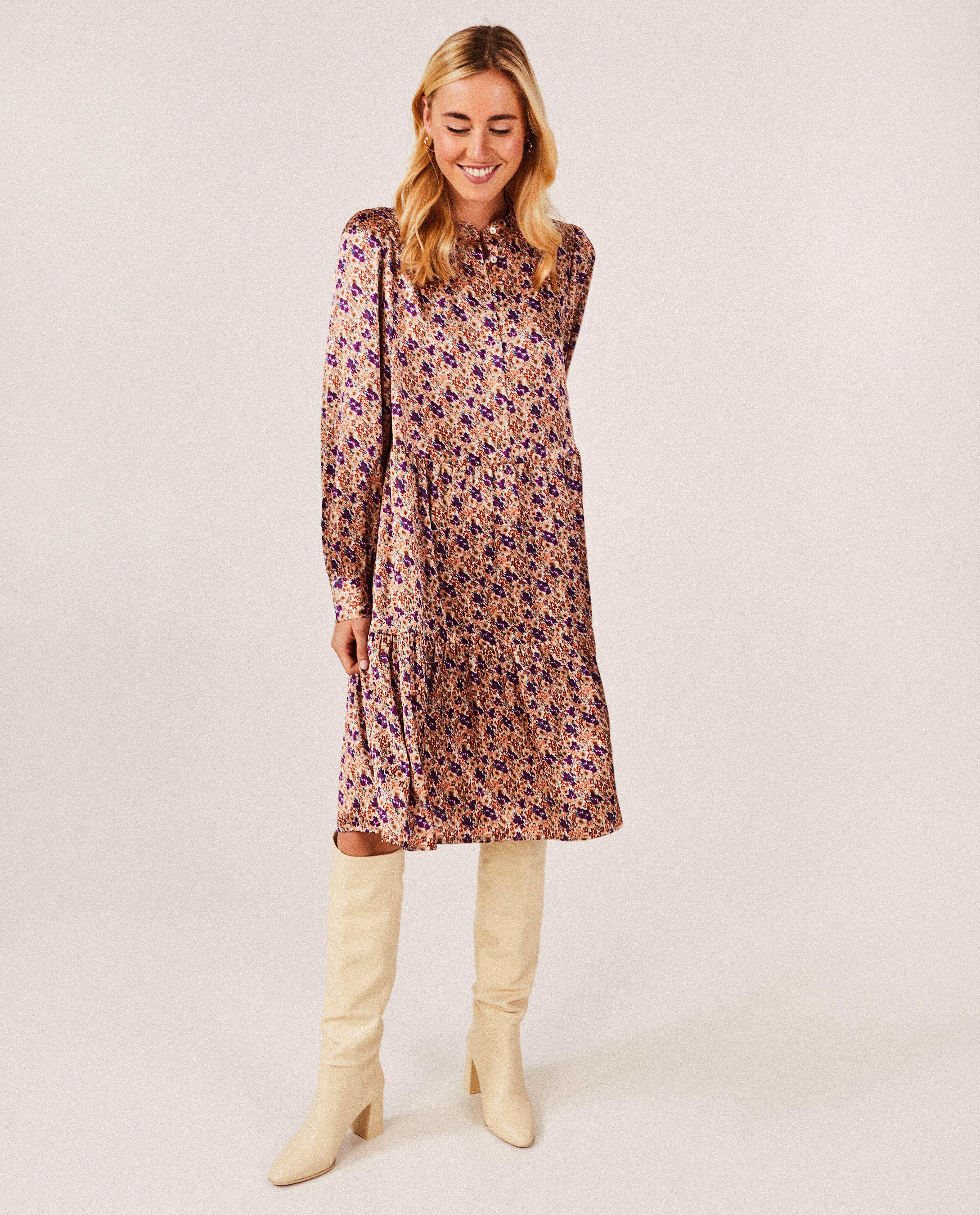 Robe fleurie en satin - null - Thelma & Louise
